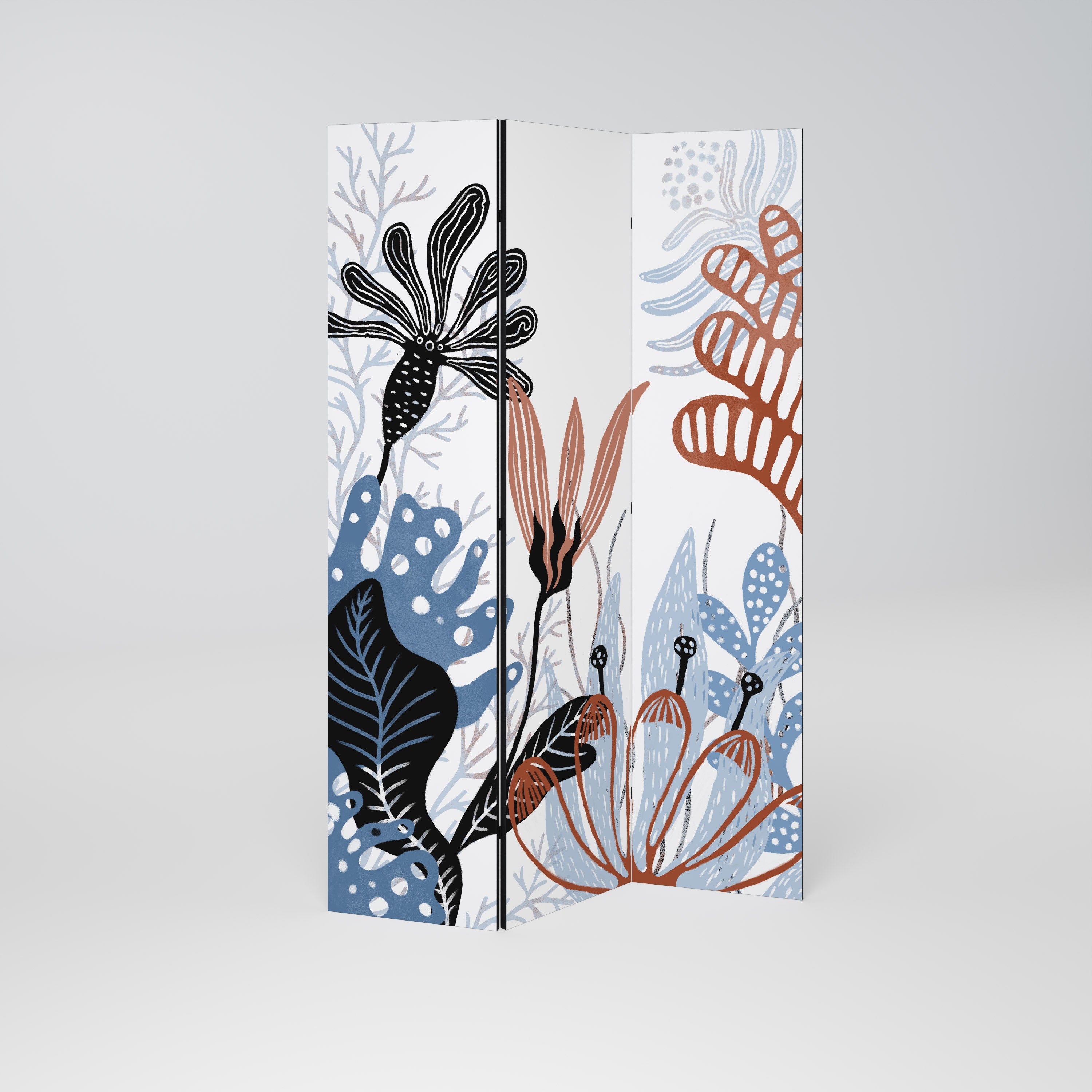 Biombo decorativo de 3 paneles ORGANIC ASSEMBLAGE