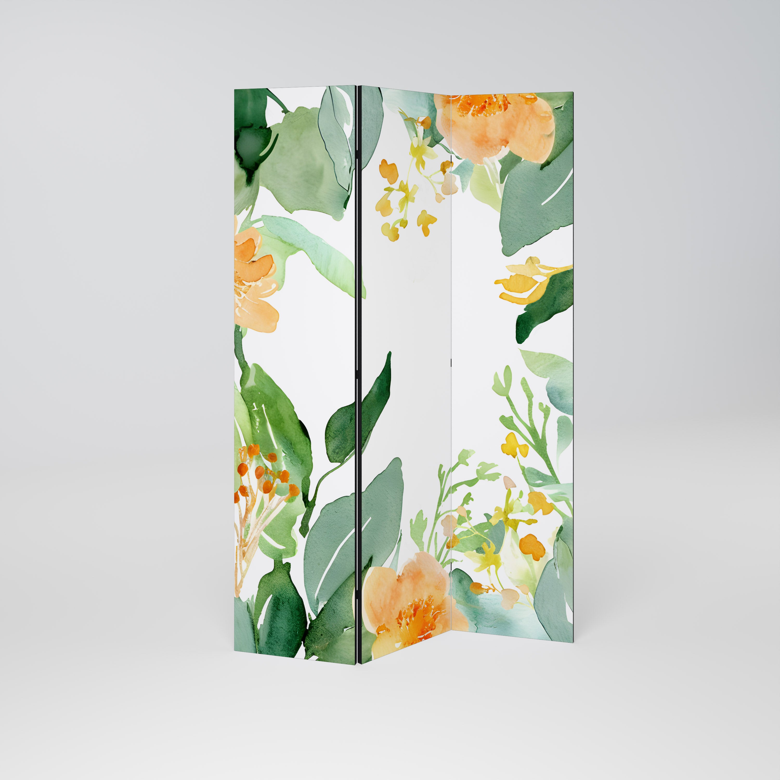 Divisorio decorativo de 3 paneles FLORAL SERENITY SPLIT