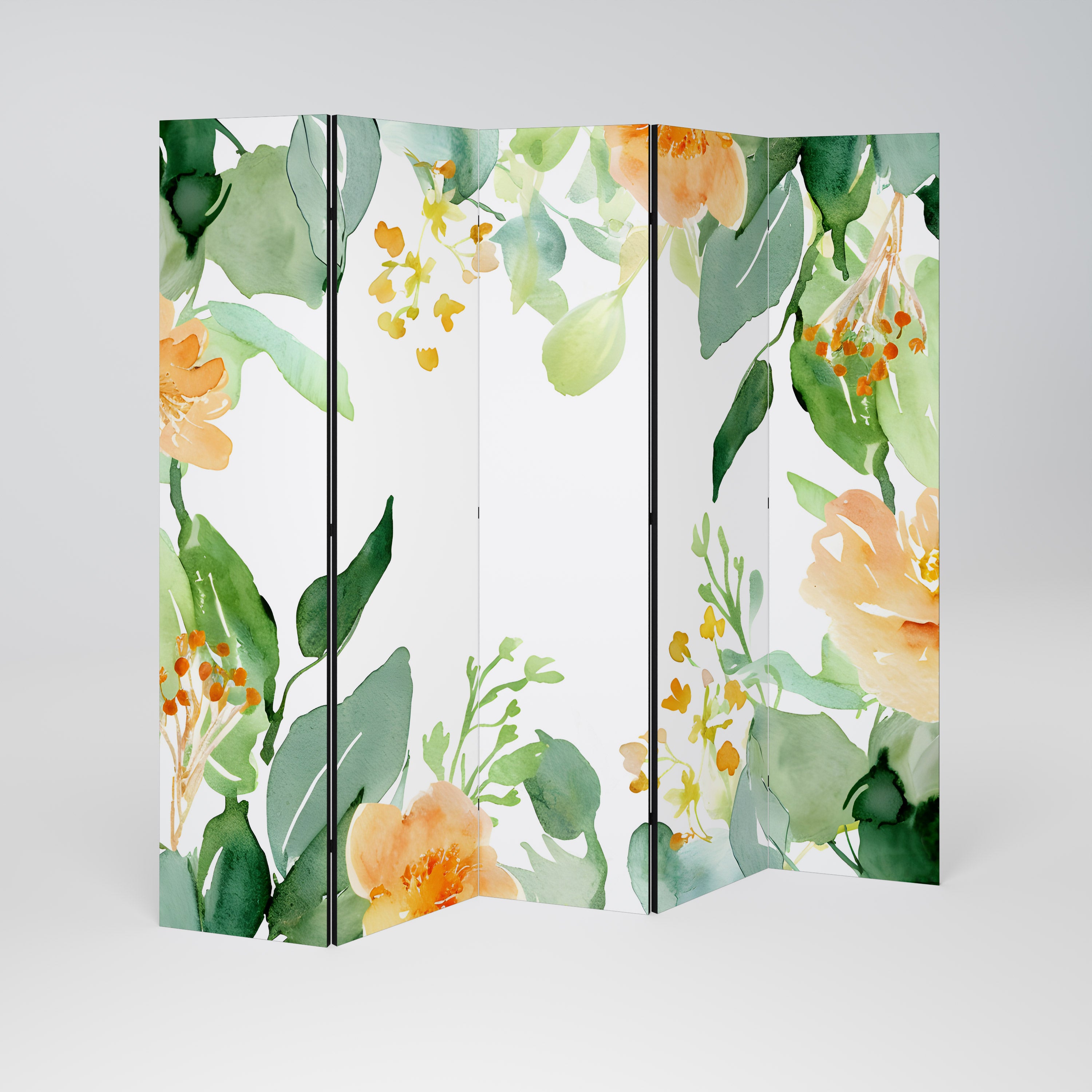 Divisorio decorativo de 5 paneles FLORAL SERENITY SPLIT