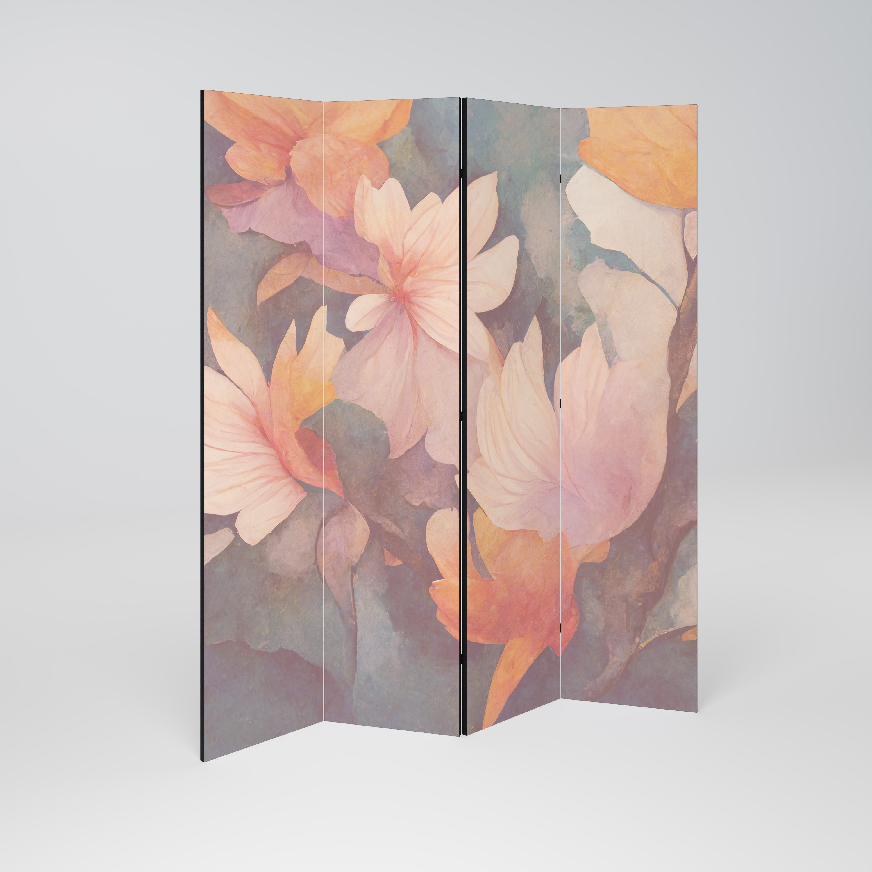 Biombo decorativo de 4 paneles PETAL GRACE