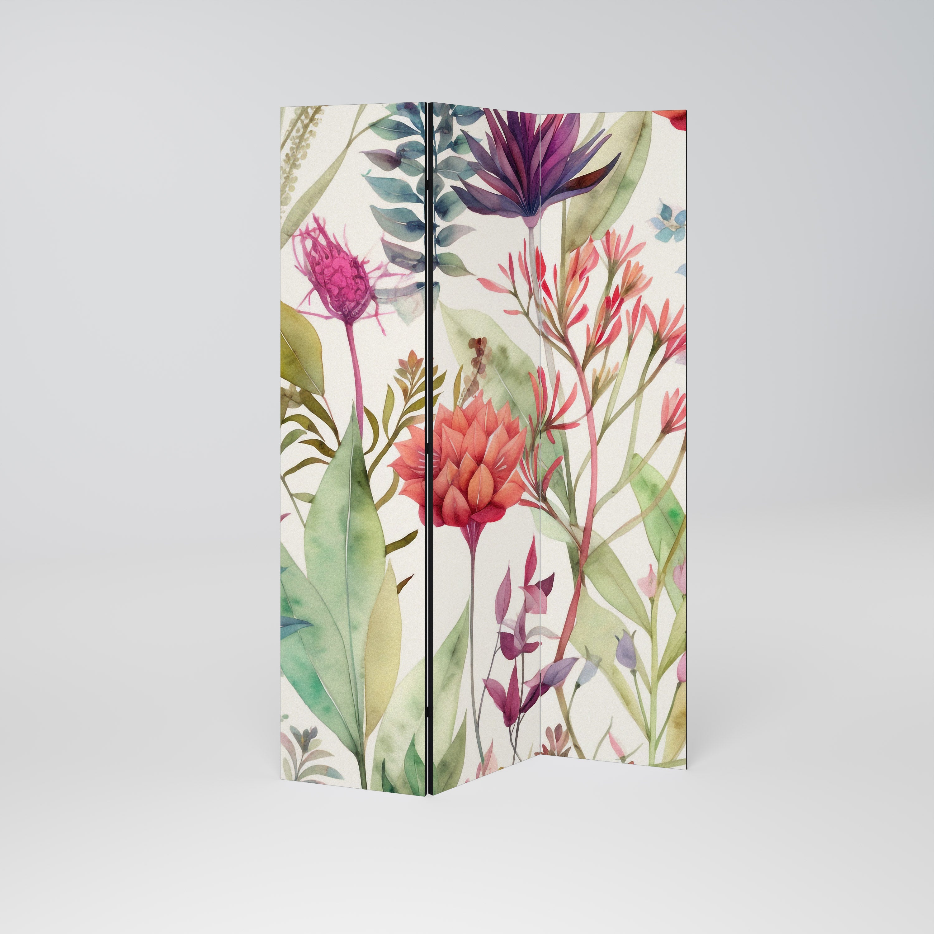 Biombo decorativo de 3 paneles HERBAL FIESTA