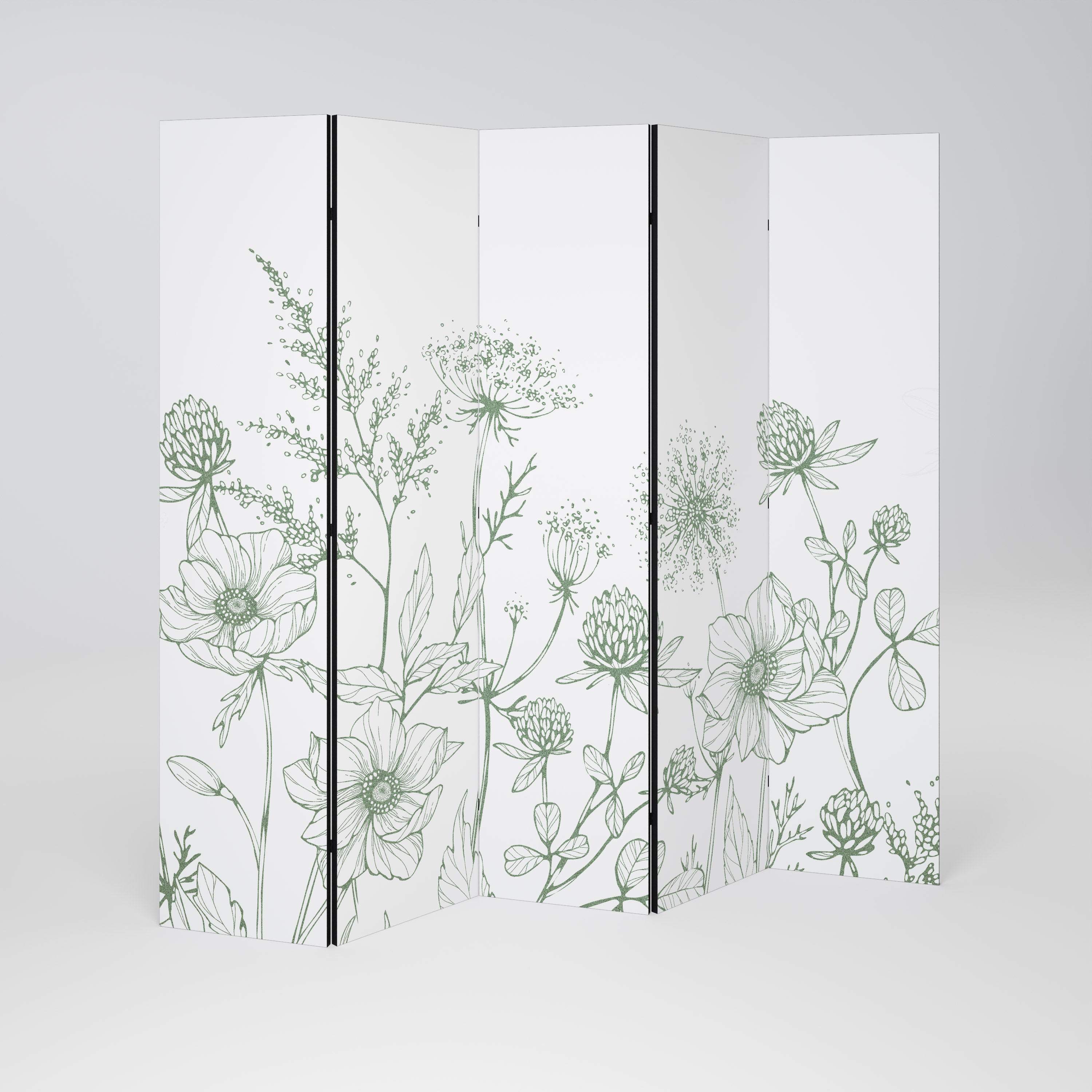 Biombo decorativo de 5 paneles WILDER BEAUTY