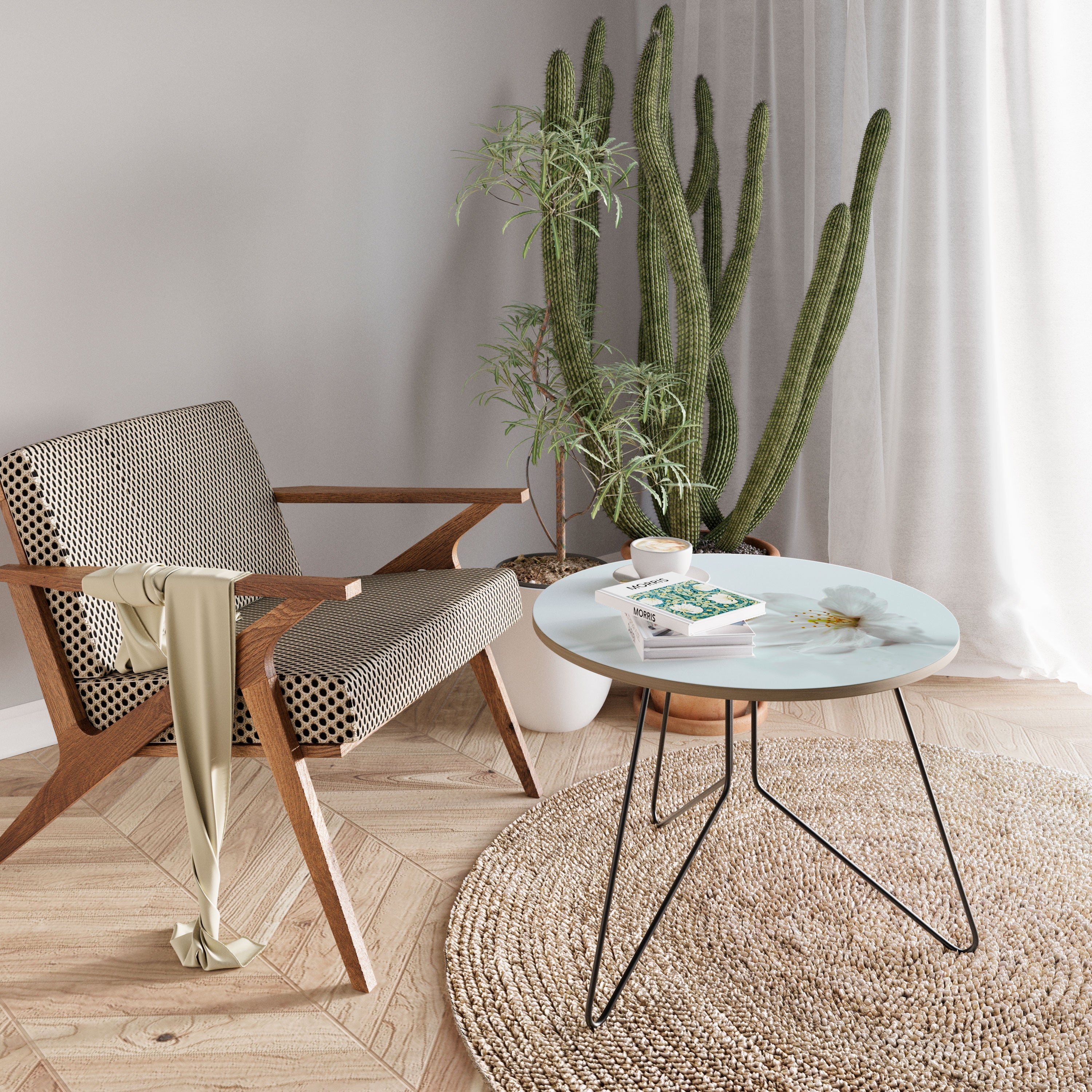 Mesa de centro FLEETING WHITE PETALS 69