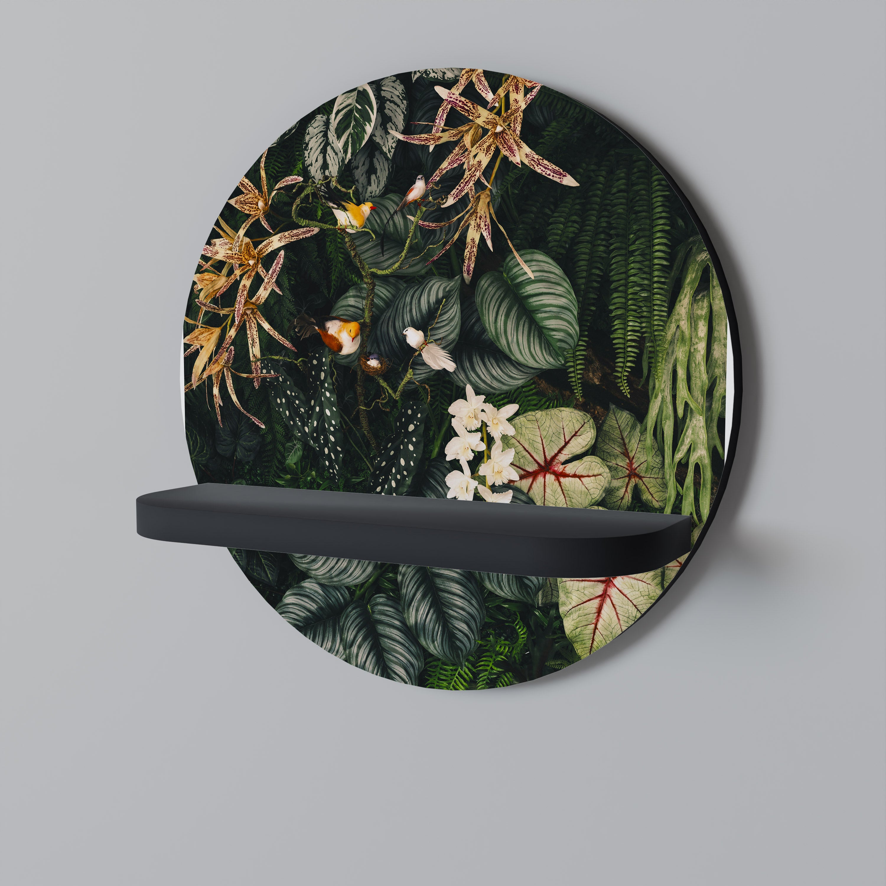 Estantería de arte redonda VERDANT ARINI en acabado negro