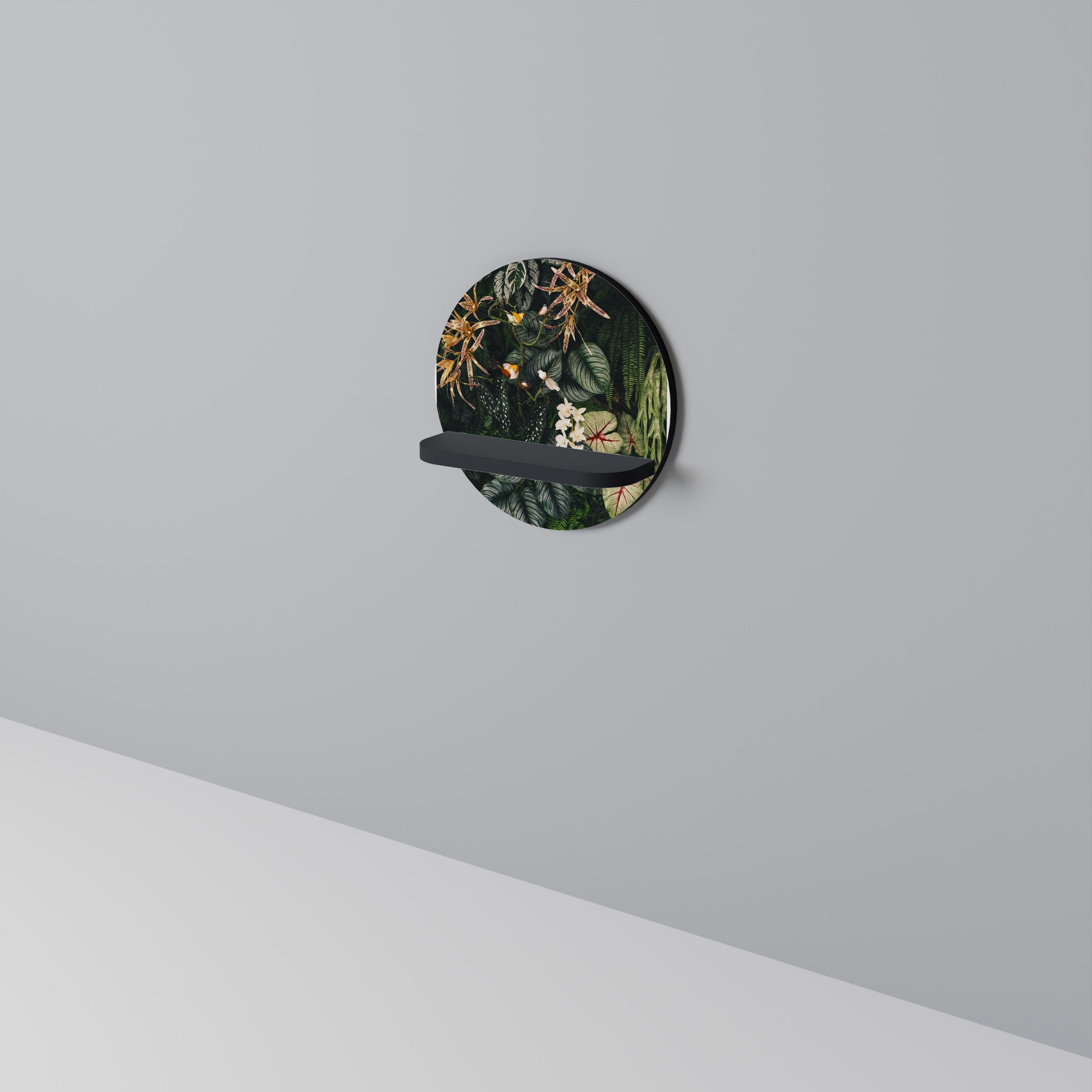 Estantería de arte redonda VERDANT ARINI en acabado negro