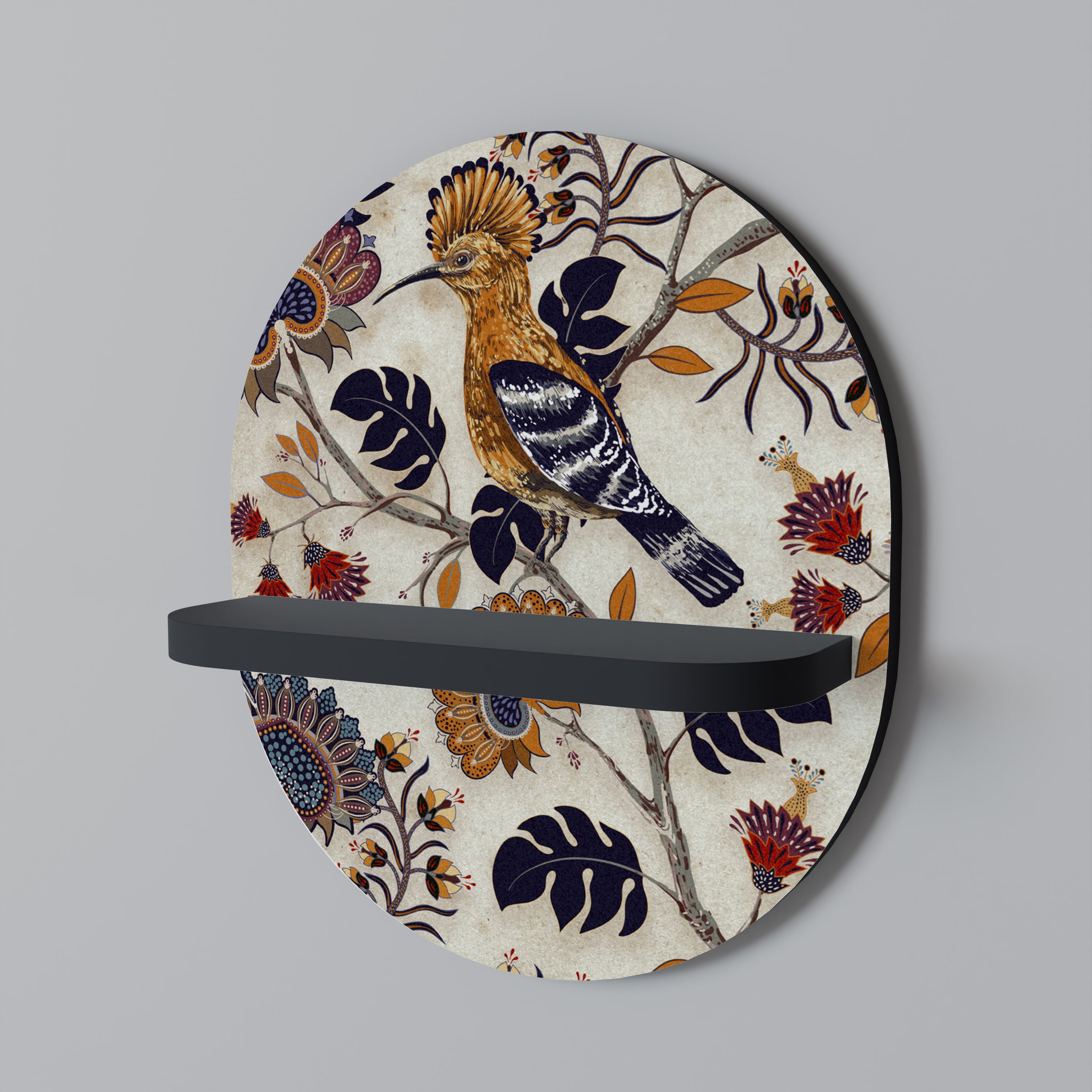 Estantería de arte ovalada EMINENT HOOPOE con acabado negro