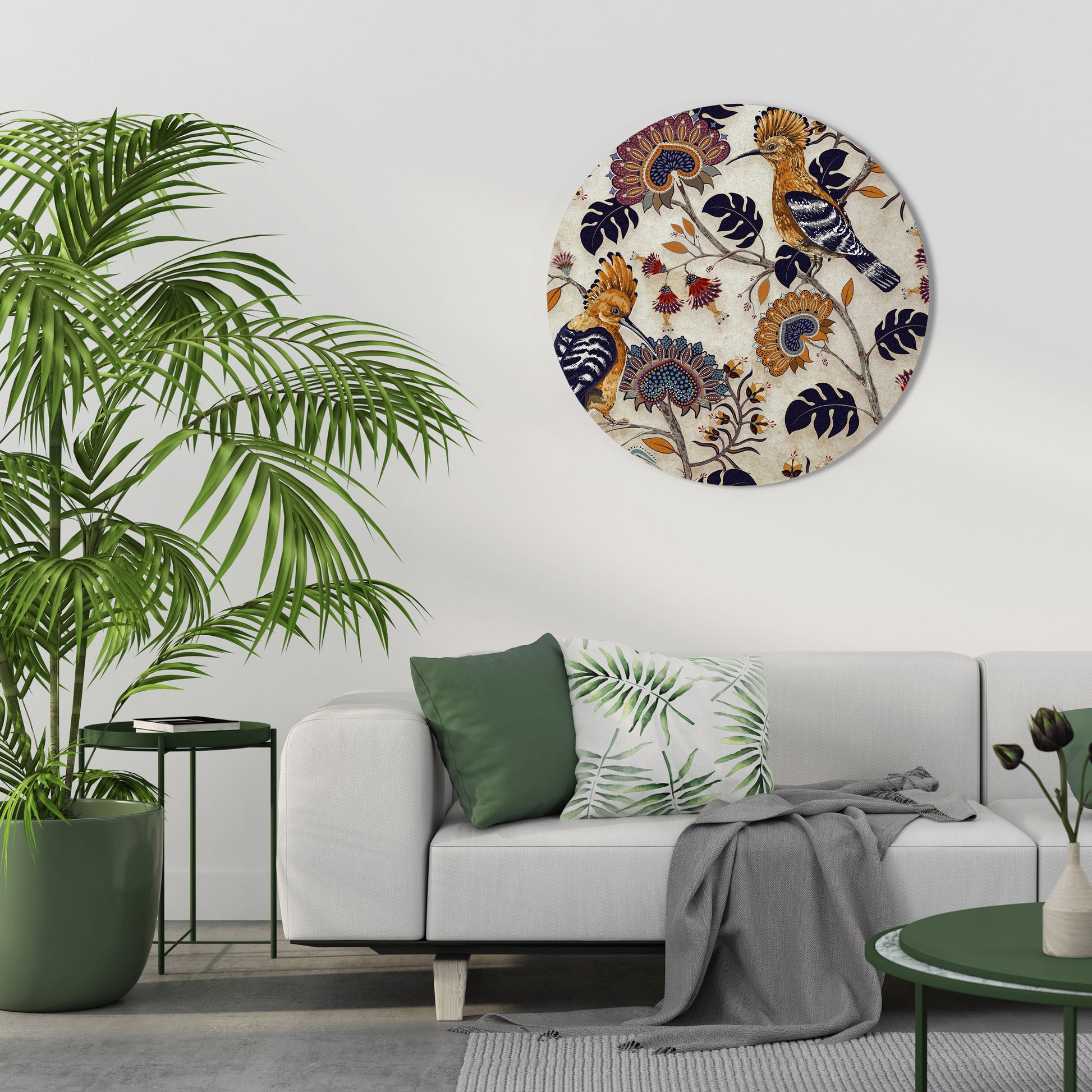 Arte de pared redondo EMINENT HOOPOE