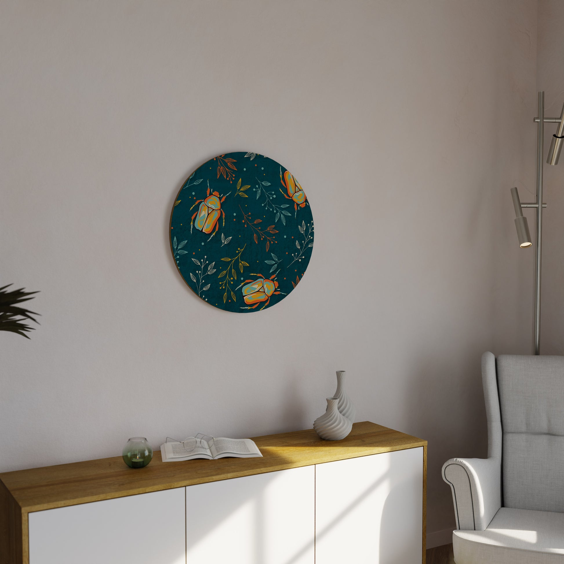 Arte de pared redondo INSECTOS DE OTOÑO