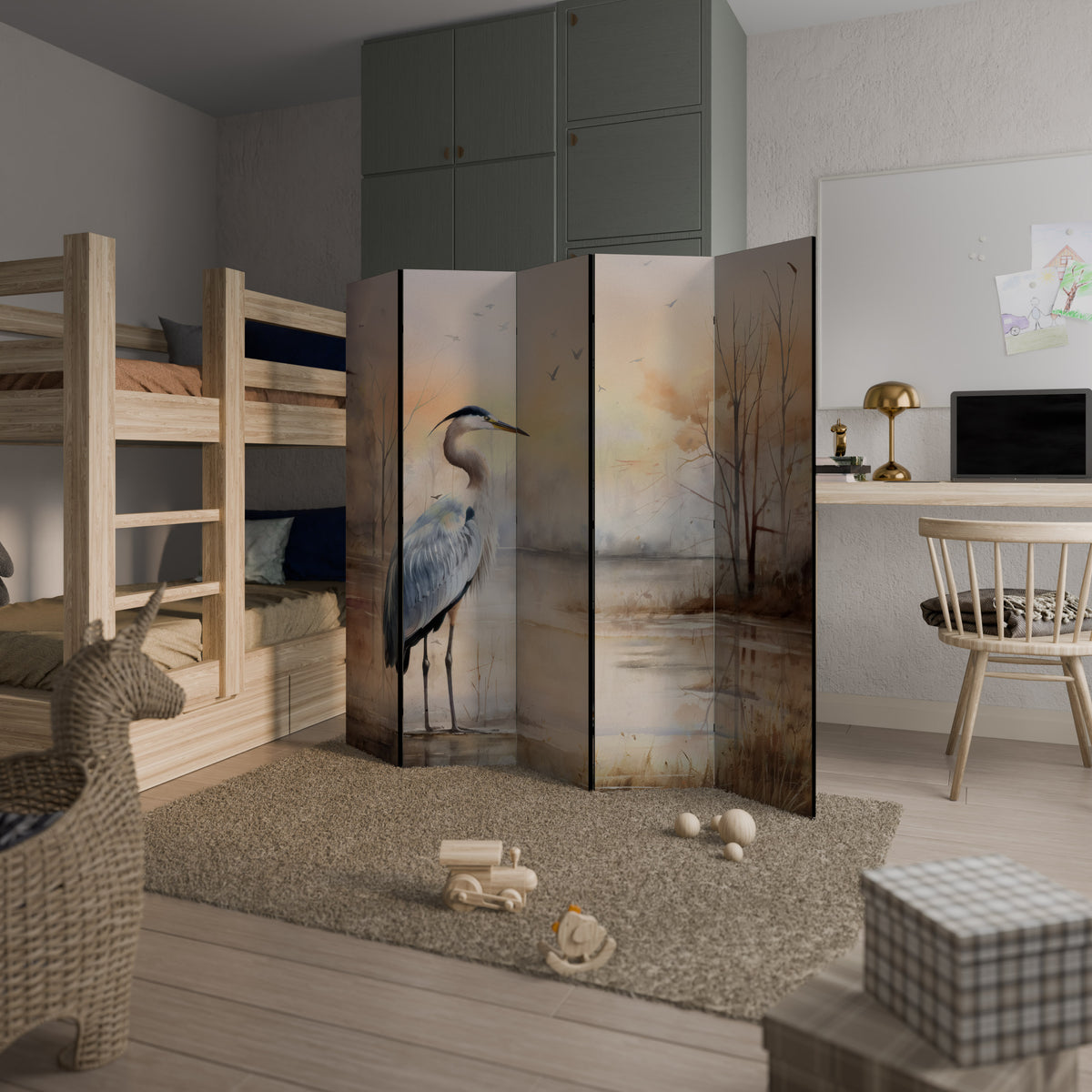 HERON DAYDREAM 5-Panel Room Divider