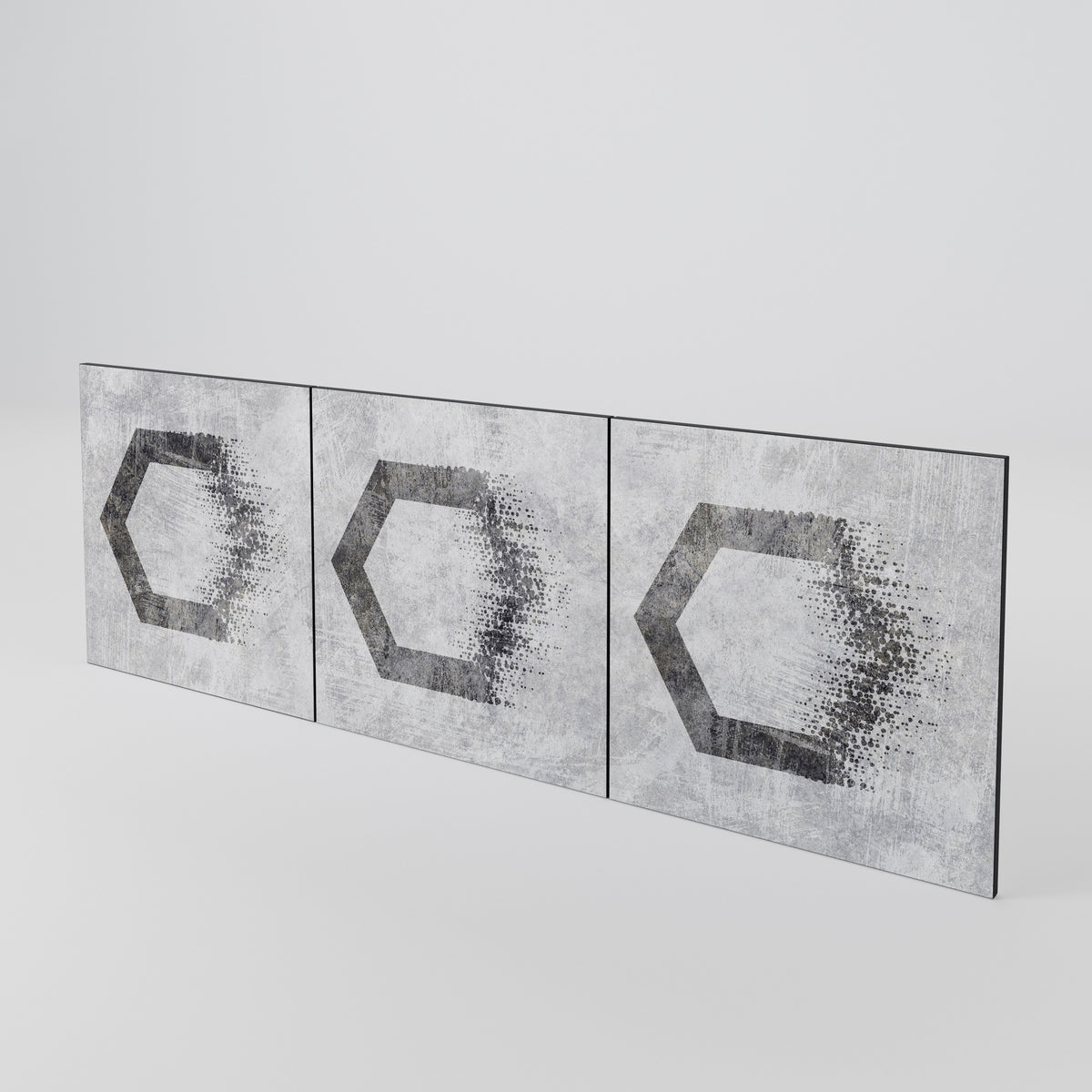 HEXAGONAL FIGURES 3-Piece Sideboard Door Set
