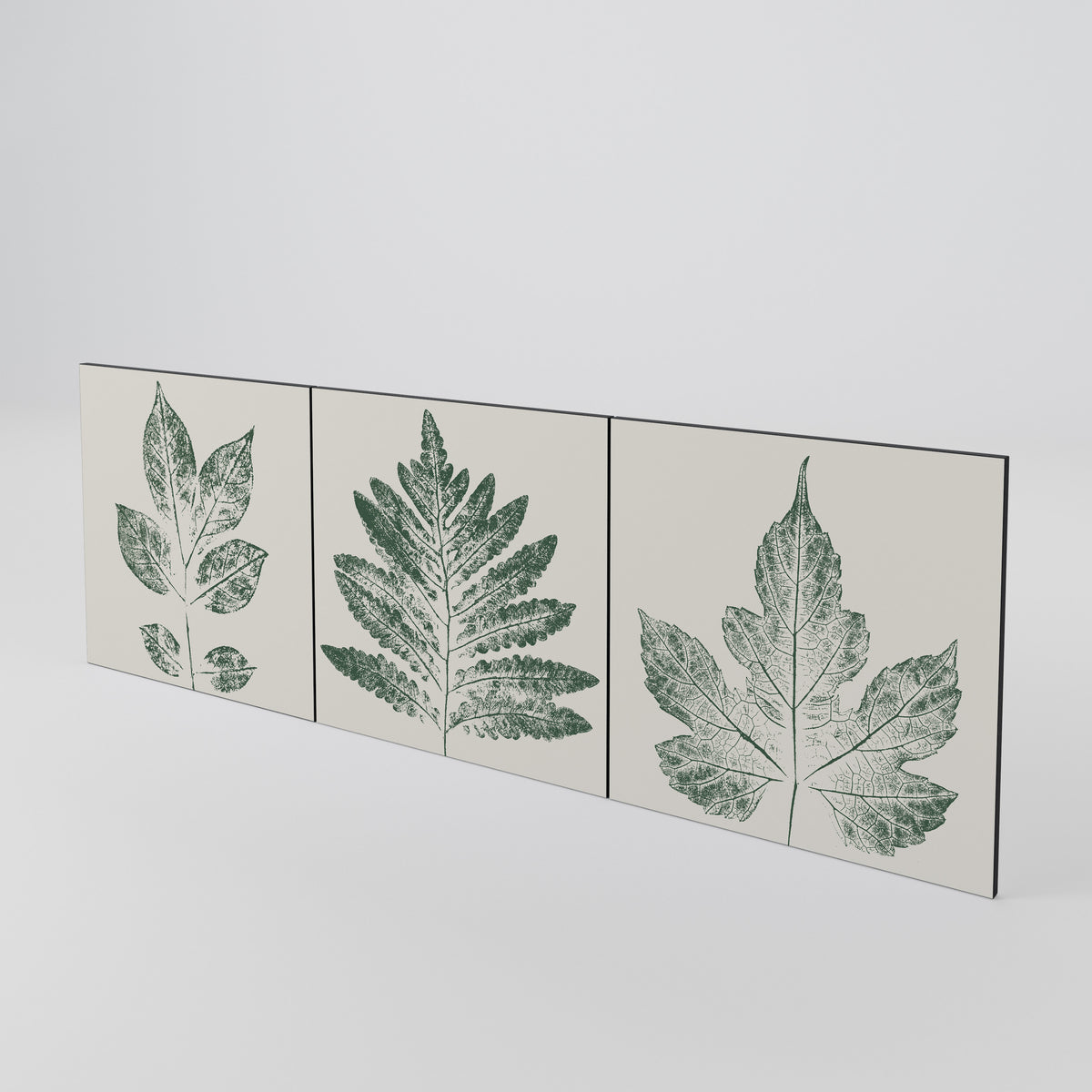 GREEN LEAFY STAMPS 3-Piece Sideboard Door Set