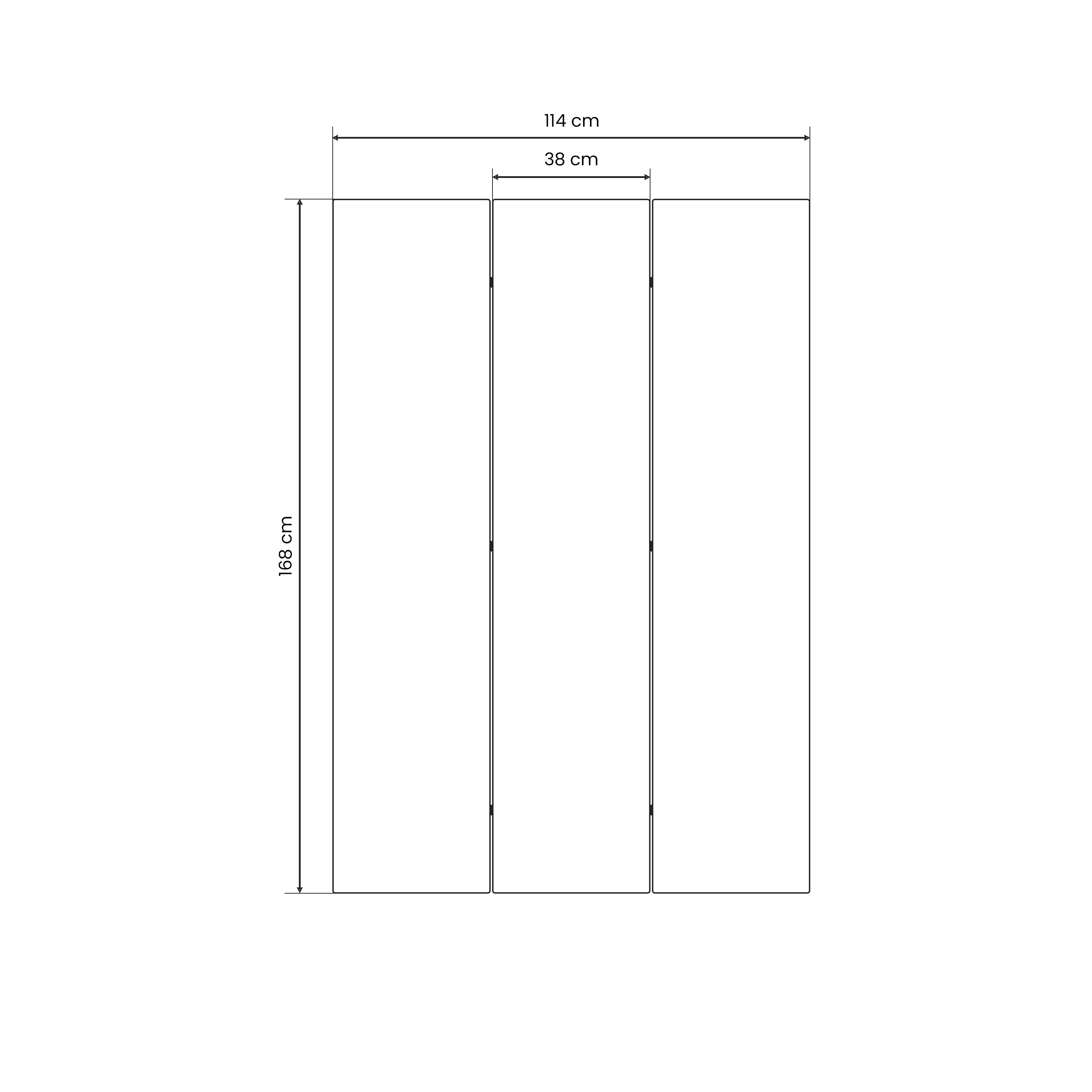 ARTISTRY AURA Decorative 3-Panel Room Divider