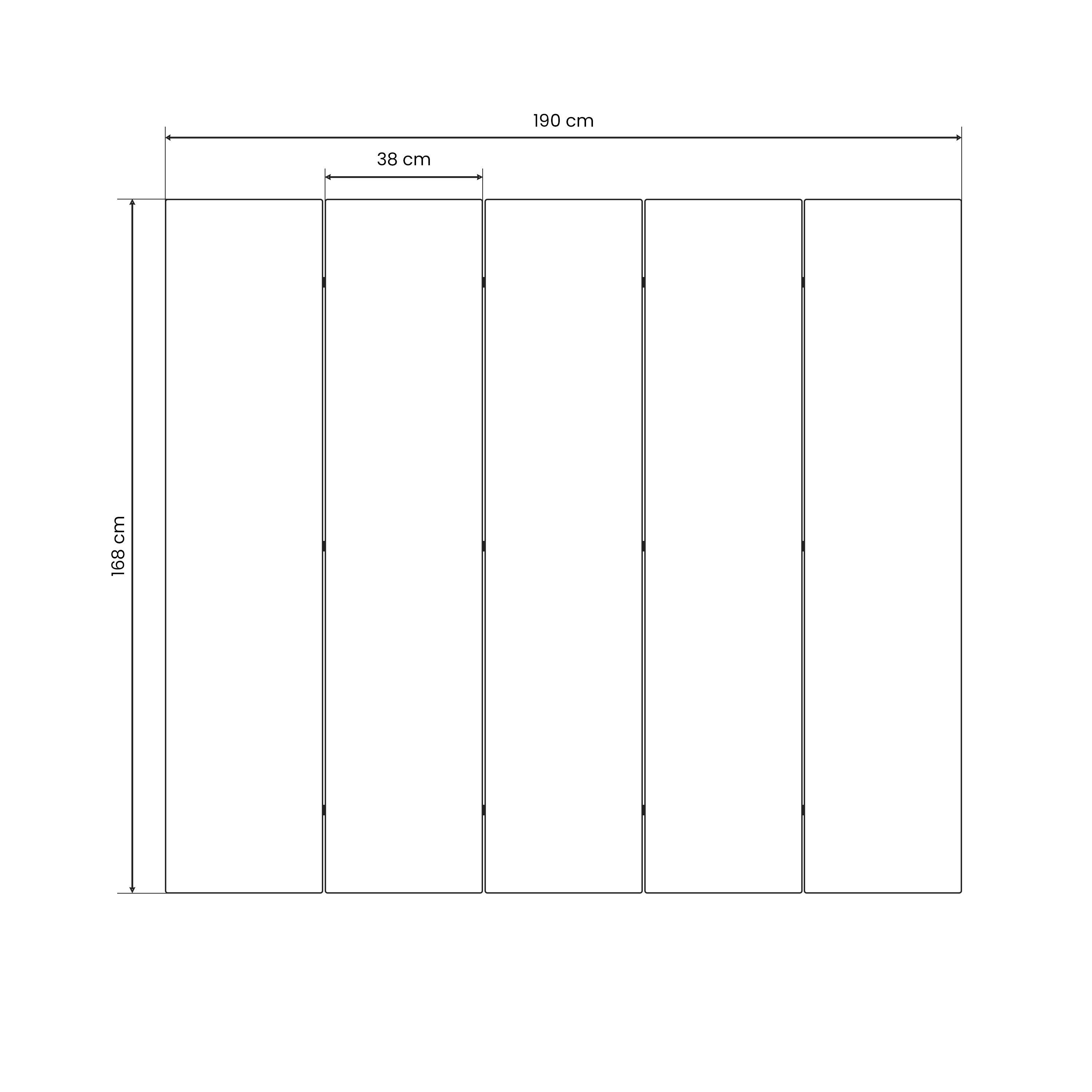 ORANGE ARRANGEMENT Decorative 5-Panel Room Divider