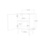 TURQUOISE RECTANGLES 1-Door Sideboard in Oak Effect