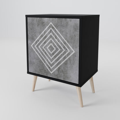 POLYGONAL ARTISTRY Aparador de 1 Puerta