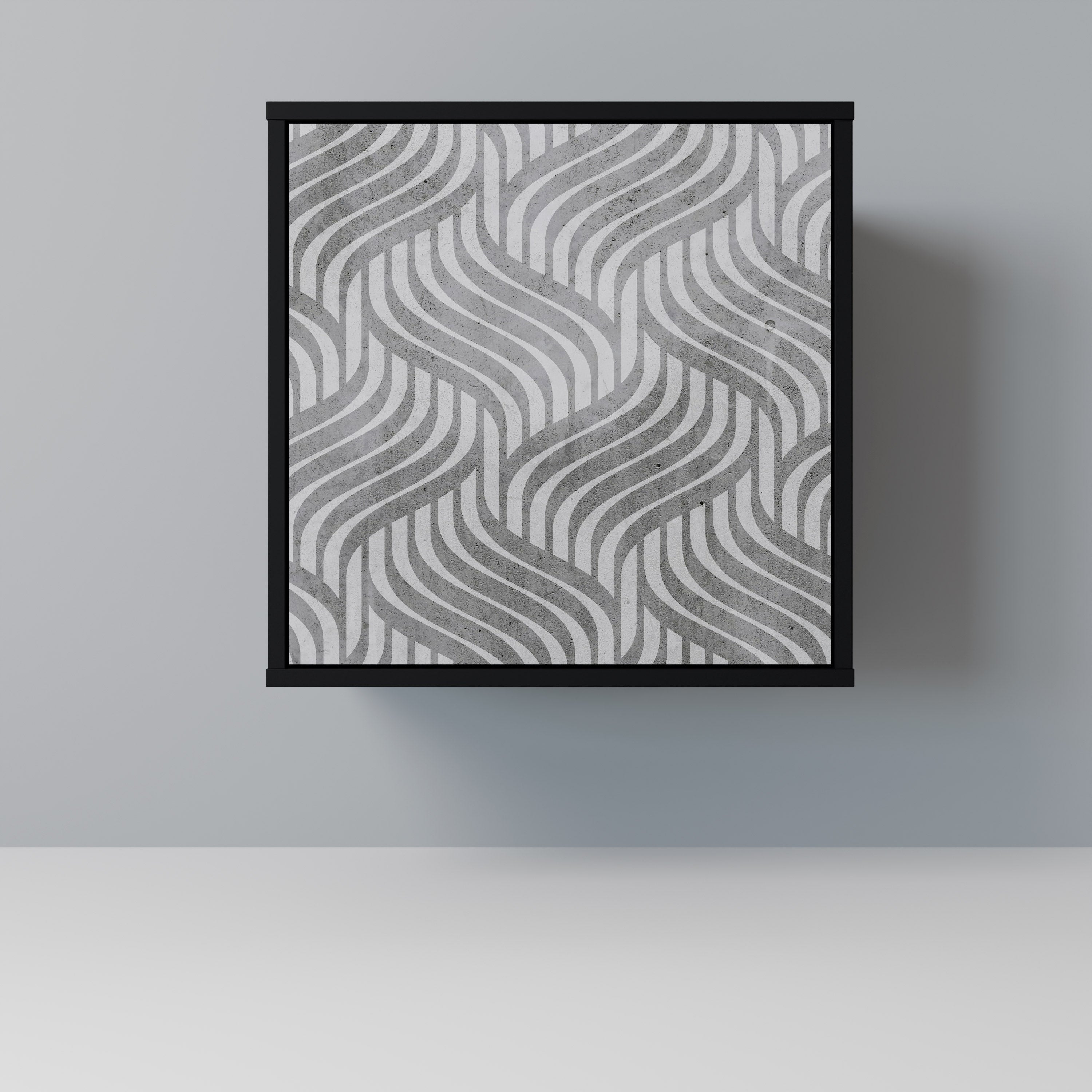 Aparador CONCRETE MOVEMENT de 1 puerta en acabado negro