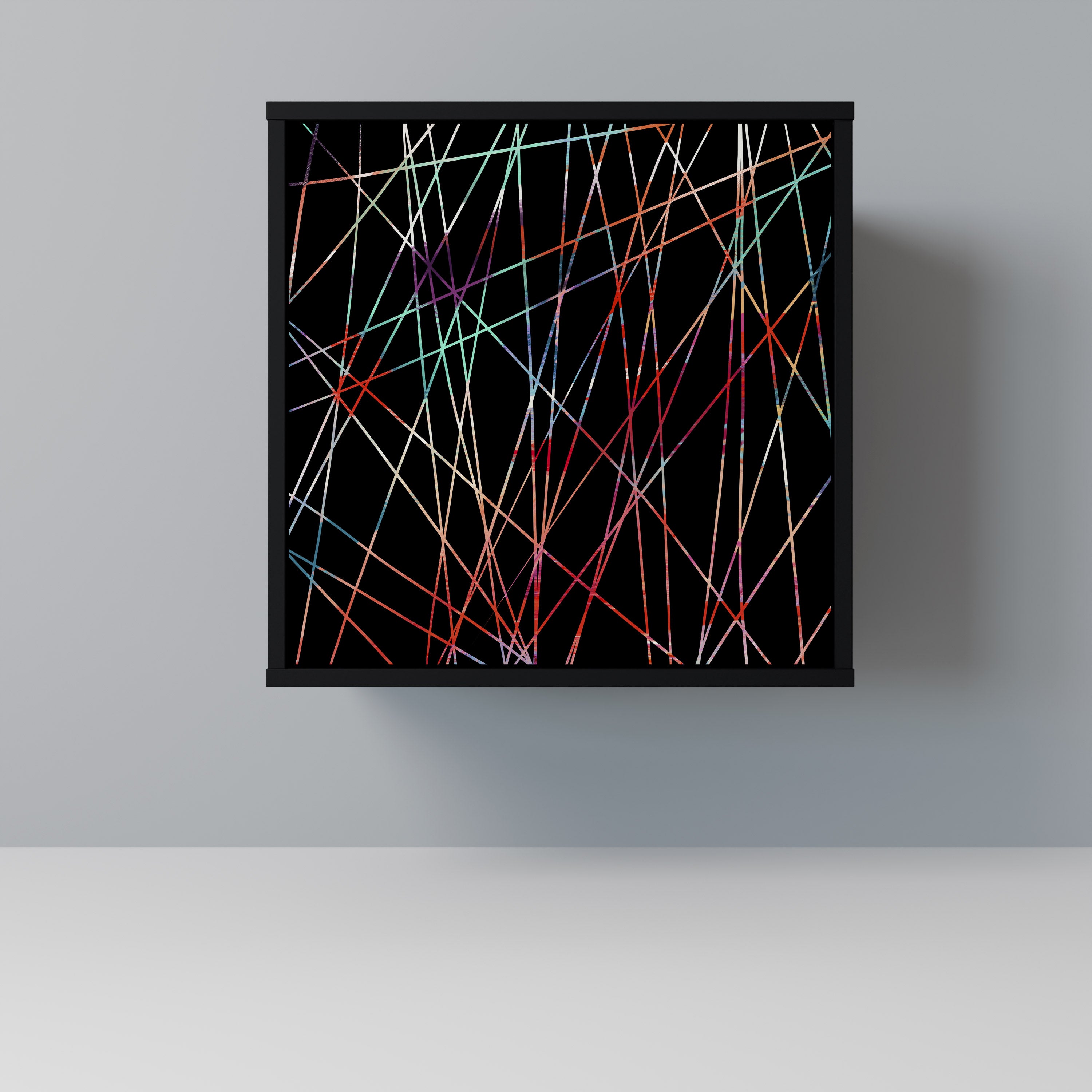 Aparador LUMINOUS SNARE de 1 puerta en acabado negro