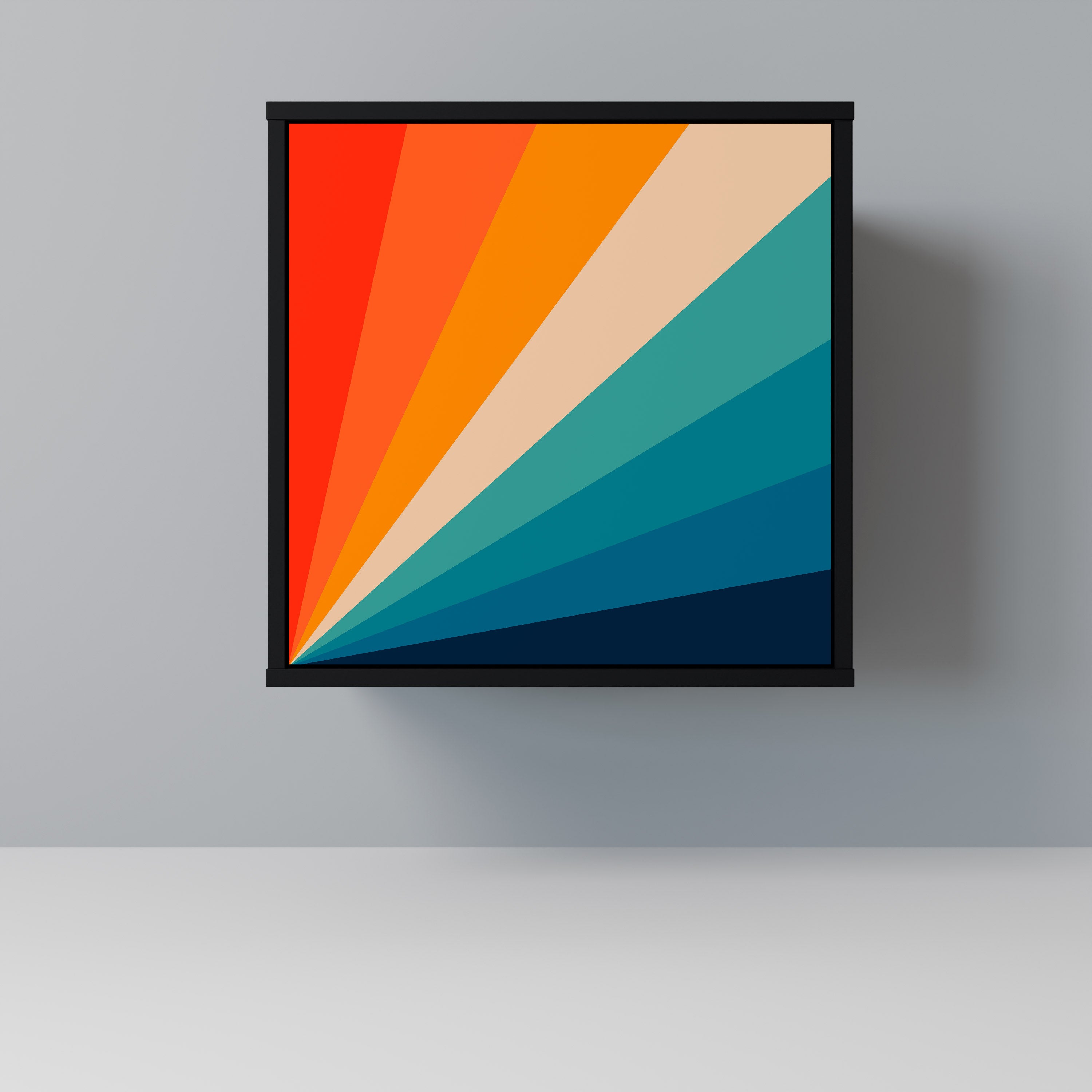 Aparador PRISM CONCUSSION de 1 puerta en acabado negro