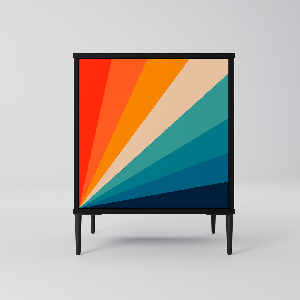 Aparador PRISM CONCUSSION de 1 puerta en acabado negro