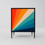 PRISM CONCUSSION Aparador de 1 Puerta en Acabado Negro