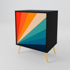 PRISM CONCUSSION Aparador de 1 Puerta en Acabado Negro