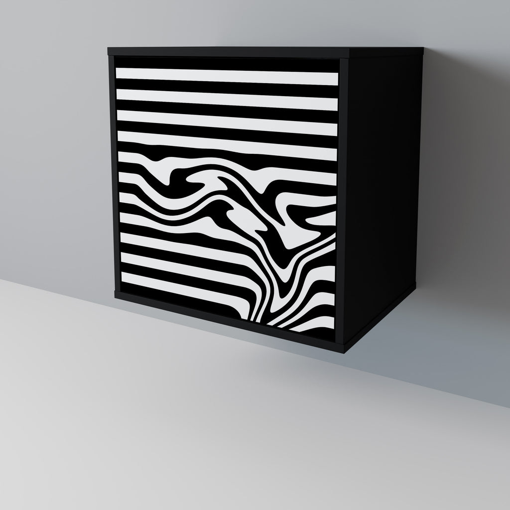 Aparador SPECTRA SHOWCASE de 1 puerta en acabado negro