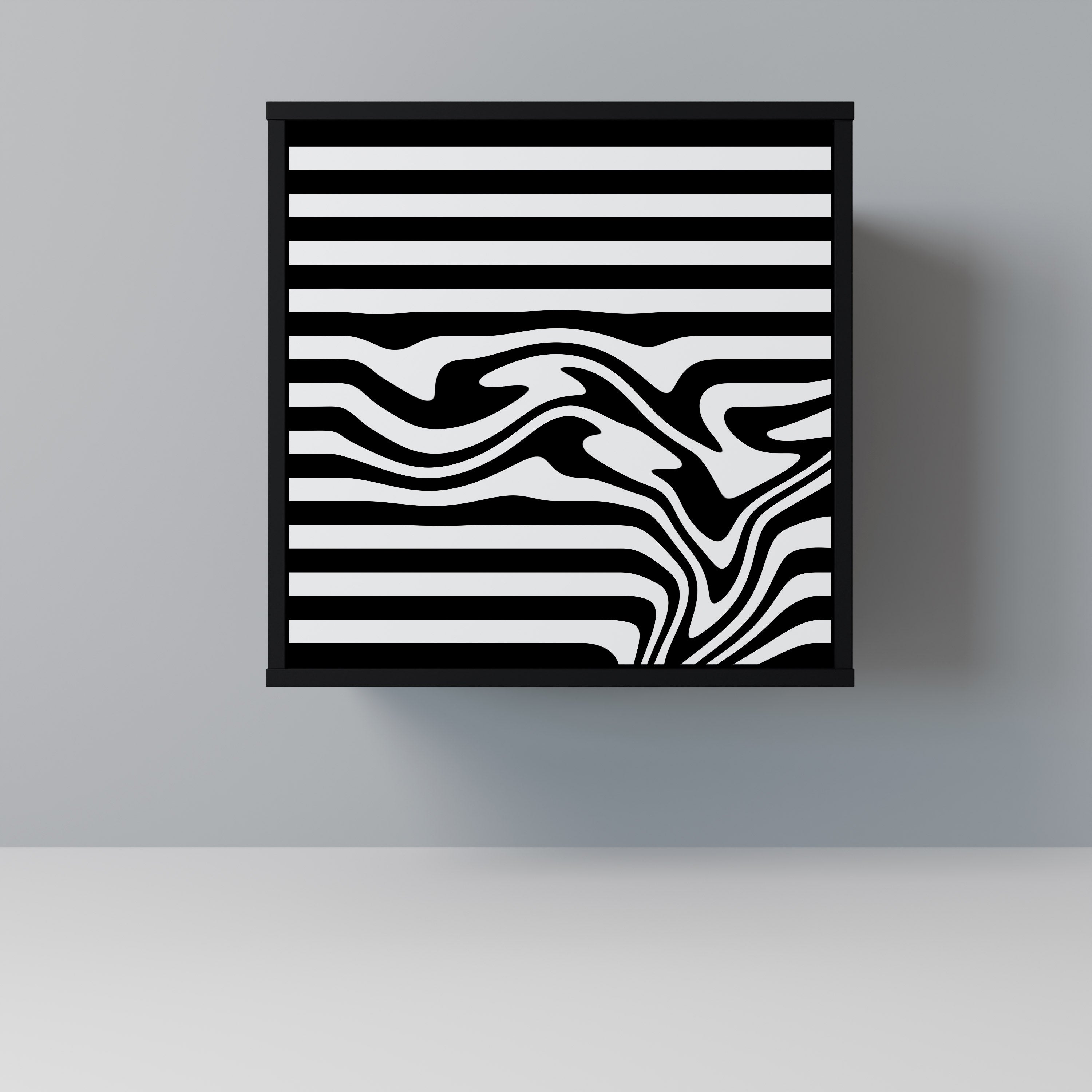 Aparador SPECTRA SHOWCASE de 1 puerta en acabado negro