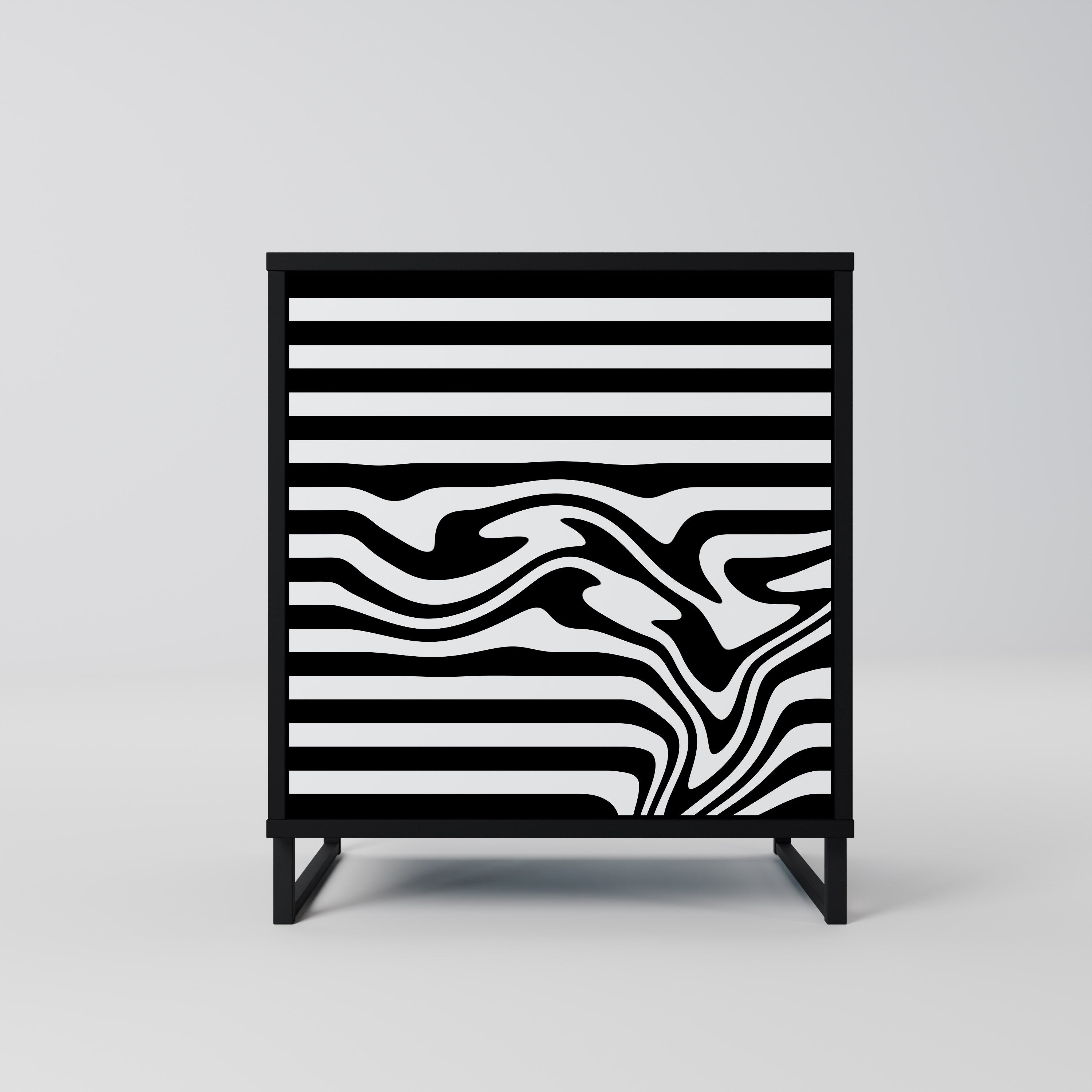 Aparador SPECTRA SHOWCASE de 1 puerta en acabado negro