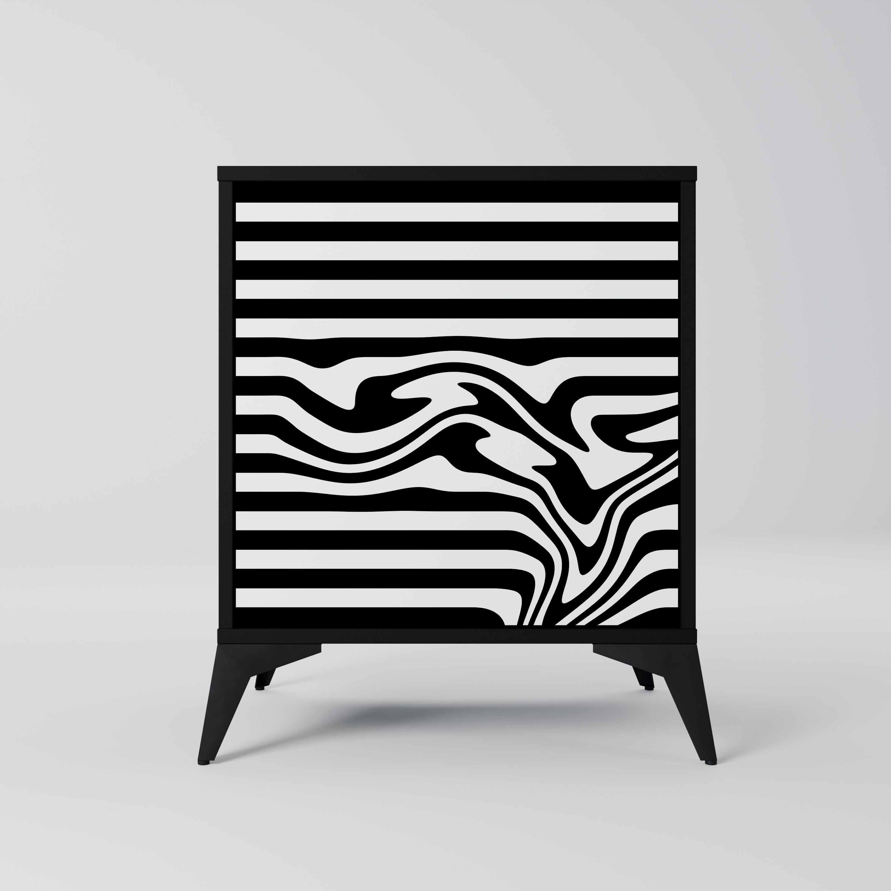 Aparador SPECTRA SHOWCASE de 1 puerta en acabado negro