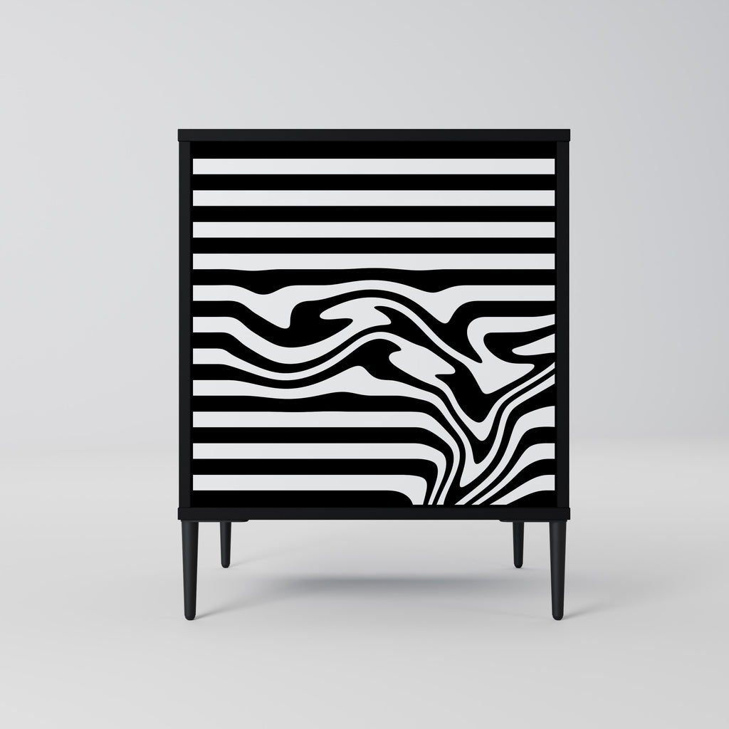 Aparador SPECTRA SHOWCASE de 1 puerta en acabado negro