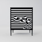 SPECTRA SHOWCASE Aparador de 1 Puerta en Acabado Negro