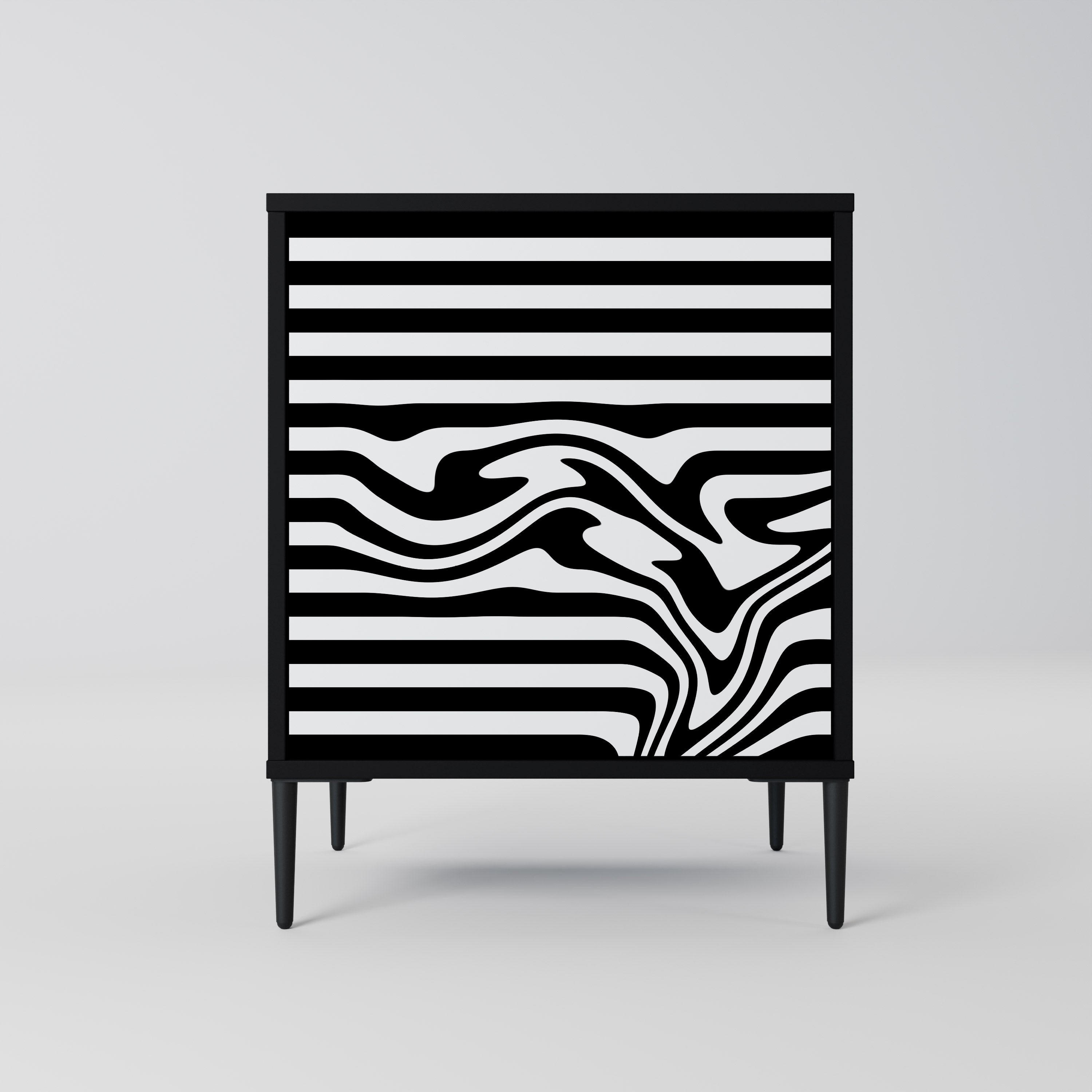 Aparador SPECTRA SHOWCASE de 1 puerta en acabado negro