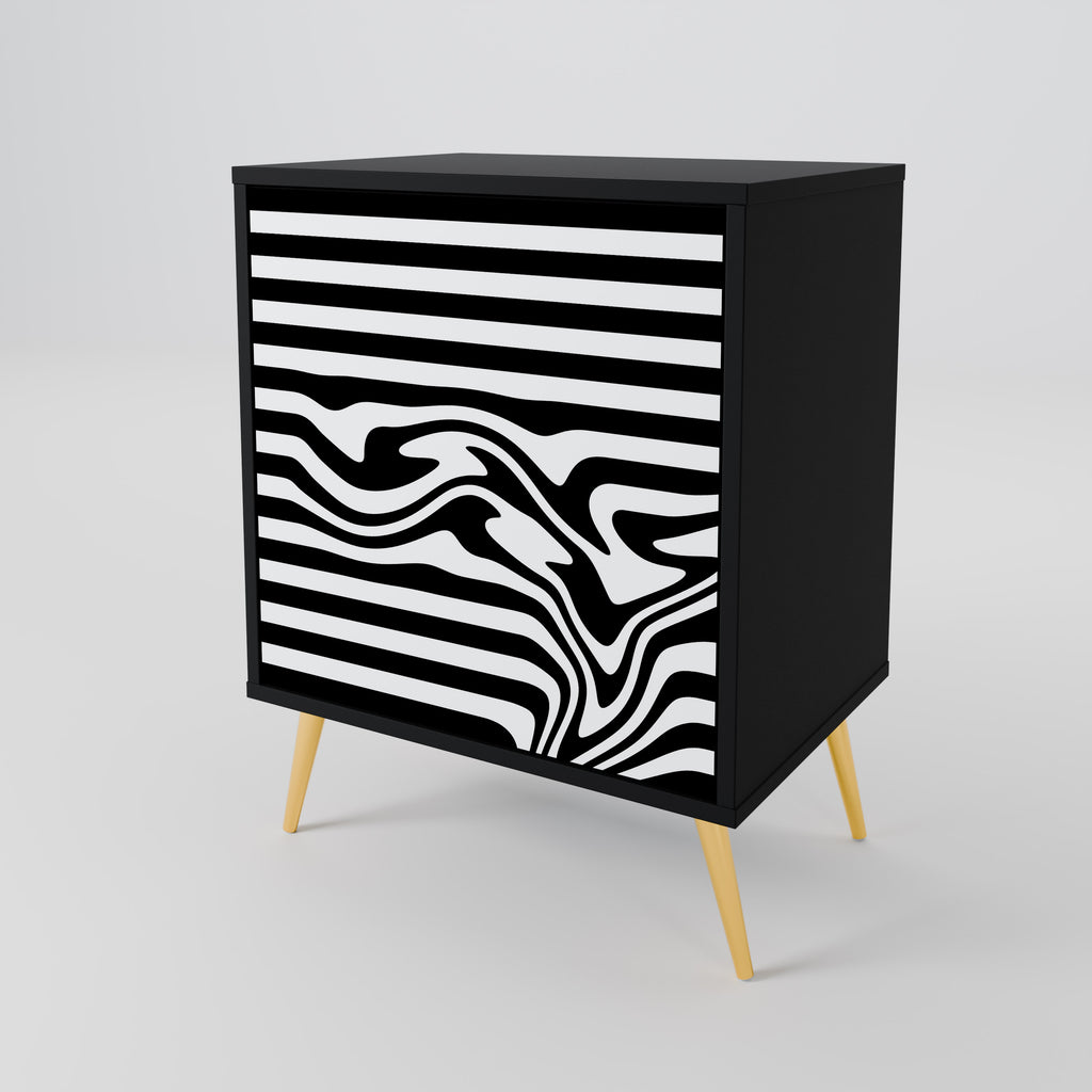 Aparador SPECTRA SHOWCASE de 1 puerta en acabado negro