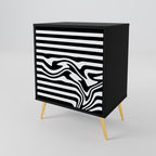 SPECTRA SHOWCASE Aparador de 1 Puerta en Acabado Negro