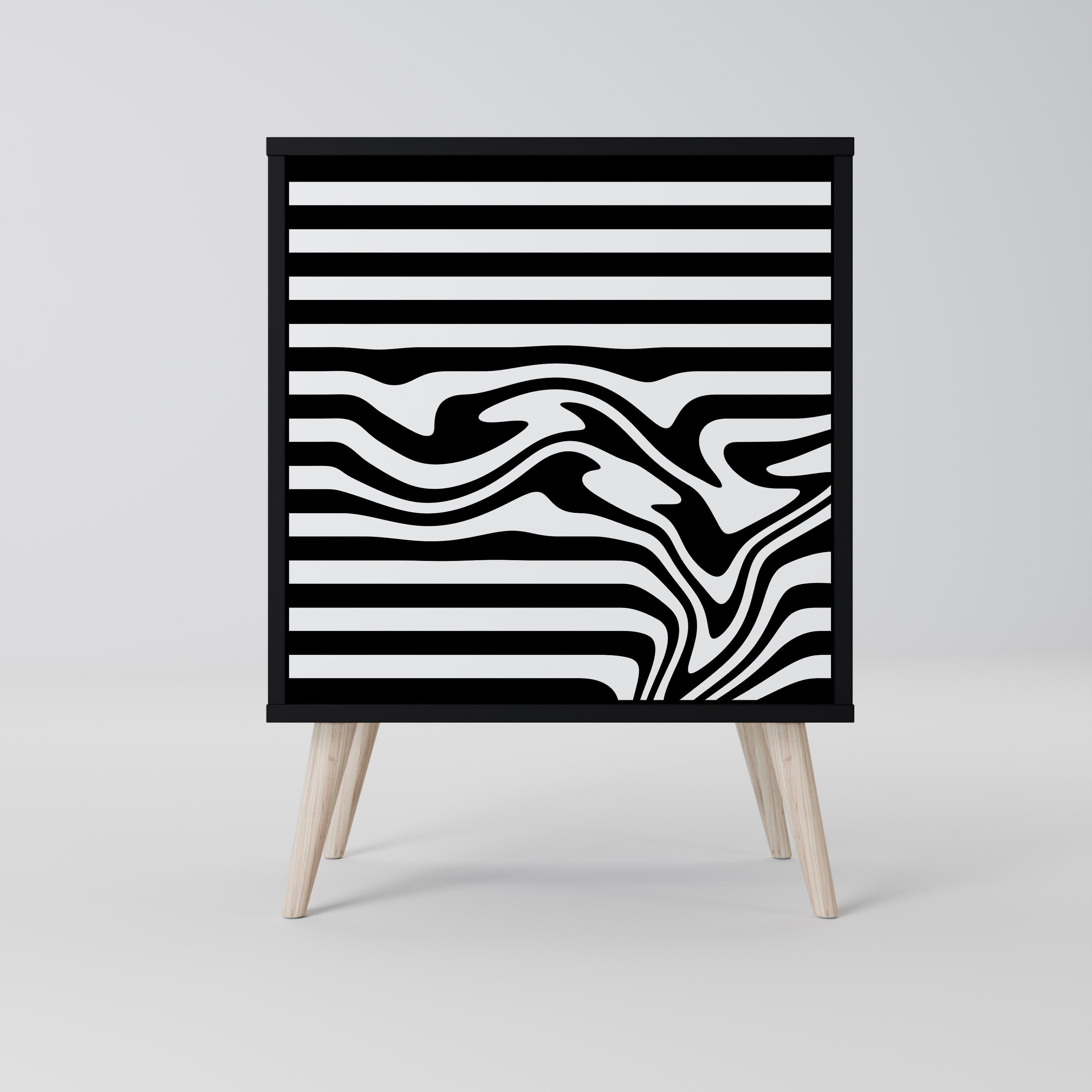 Aparador SPECTRA SHOWCASE de 1 puerta en acabado negro