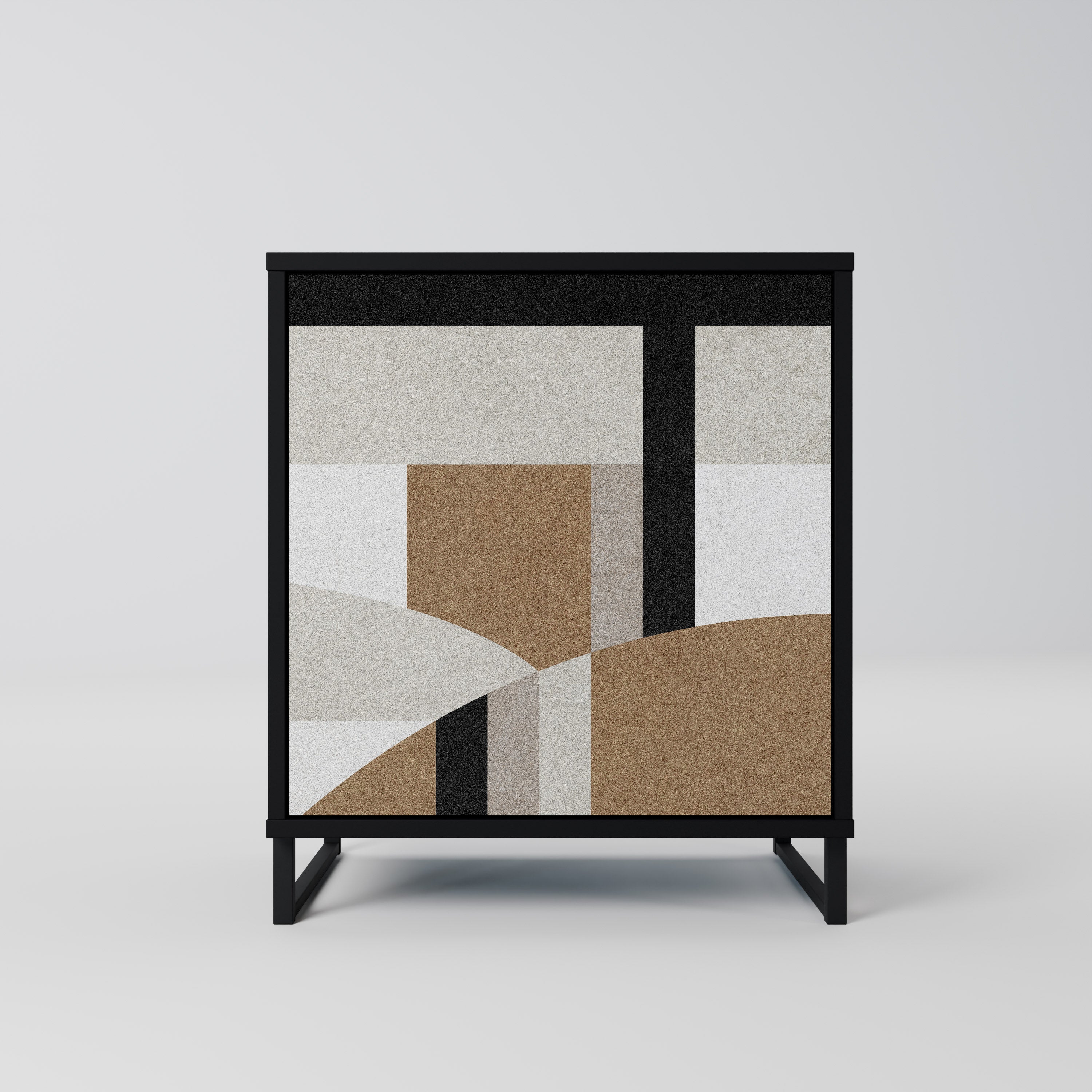 Aparador DELICATE MEMENTO de 1 puerta en acabado negro