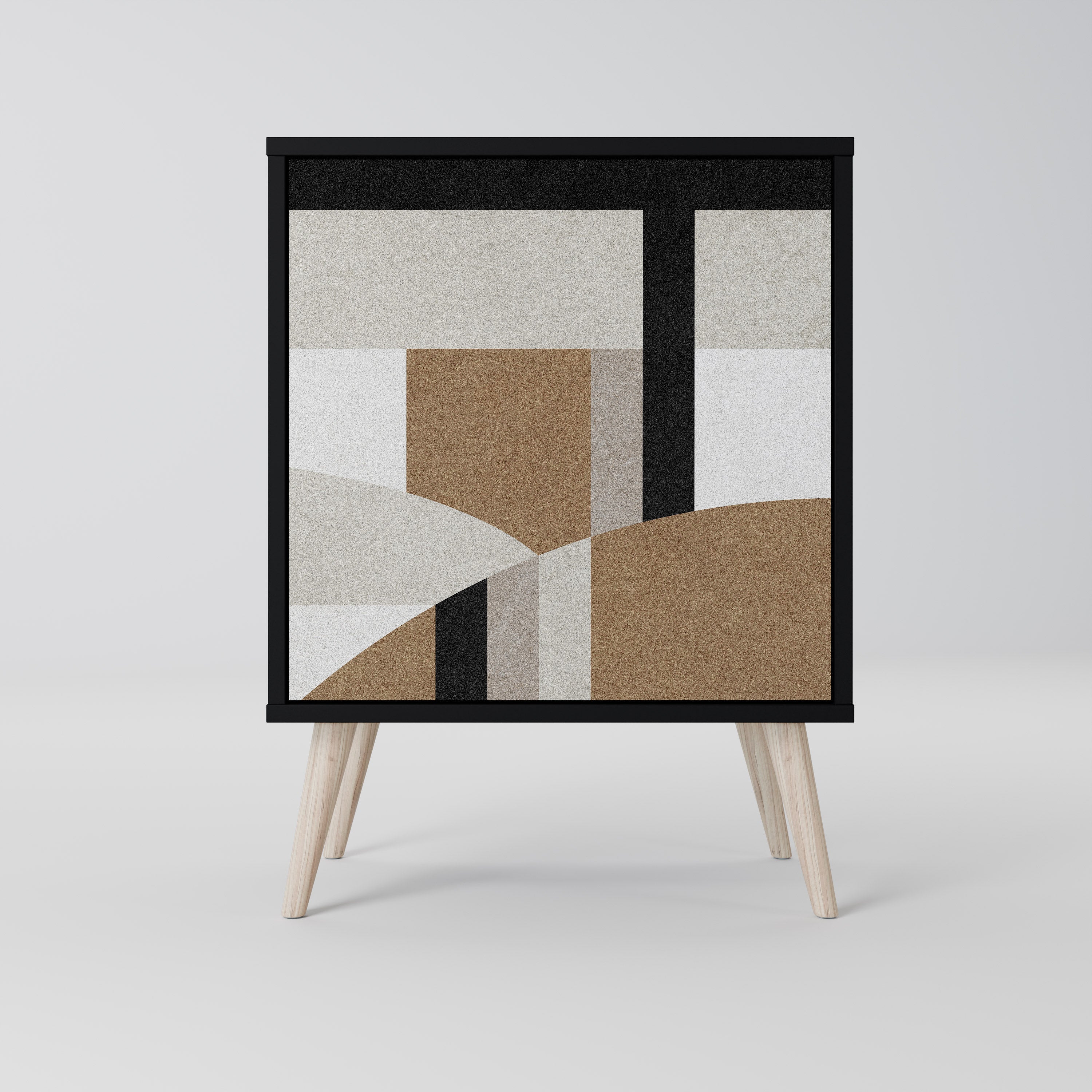 Aparador DELICATE MEMENTO de 1 puerta en acabado negro