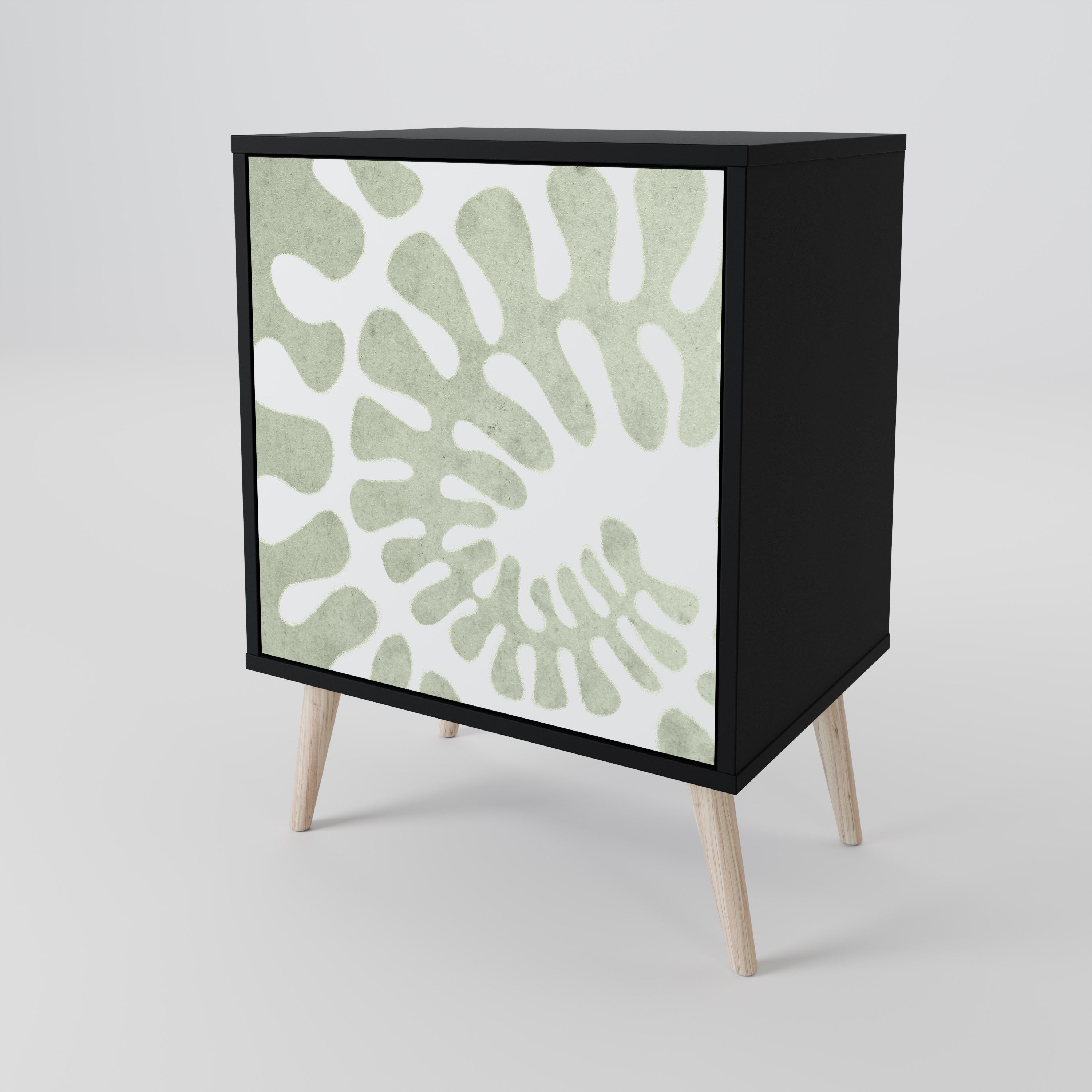 Aparador HELIX DANCE de 1 puerta en acabado negro