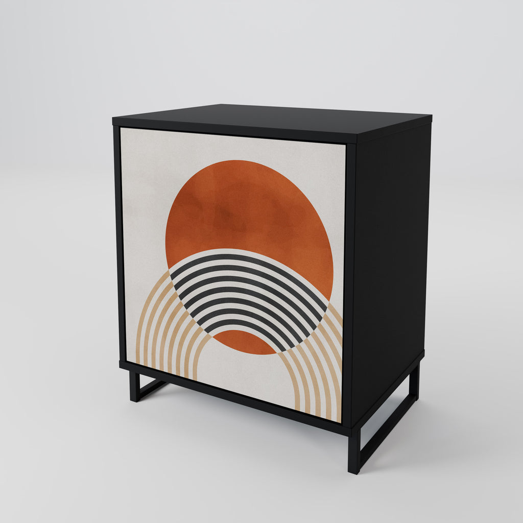 Aparador SPACE AROUND de 1 puerta en acabado negro