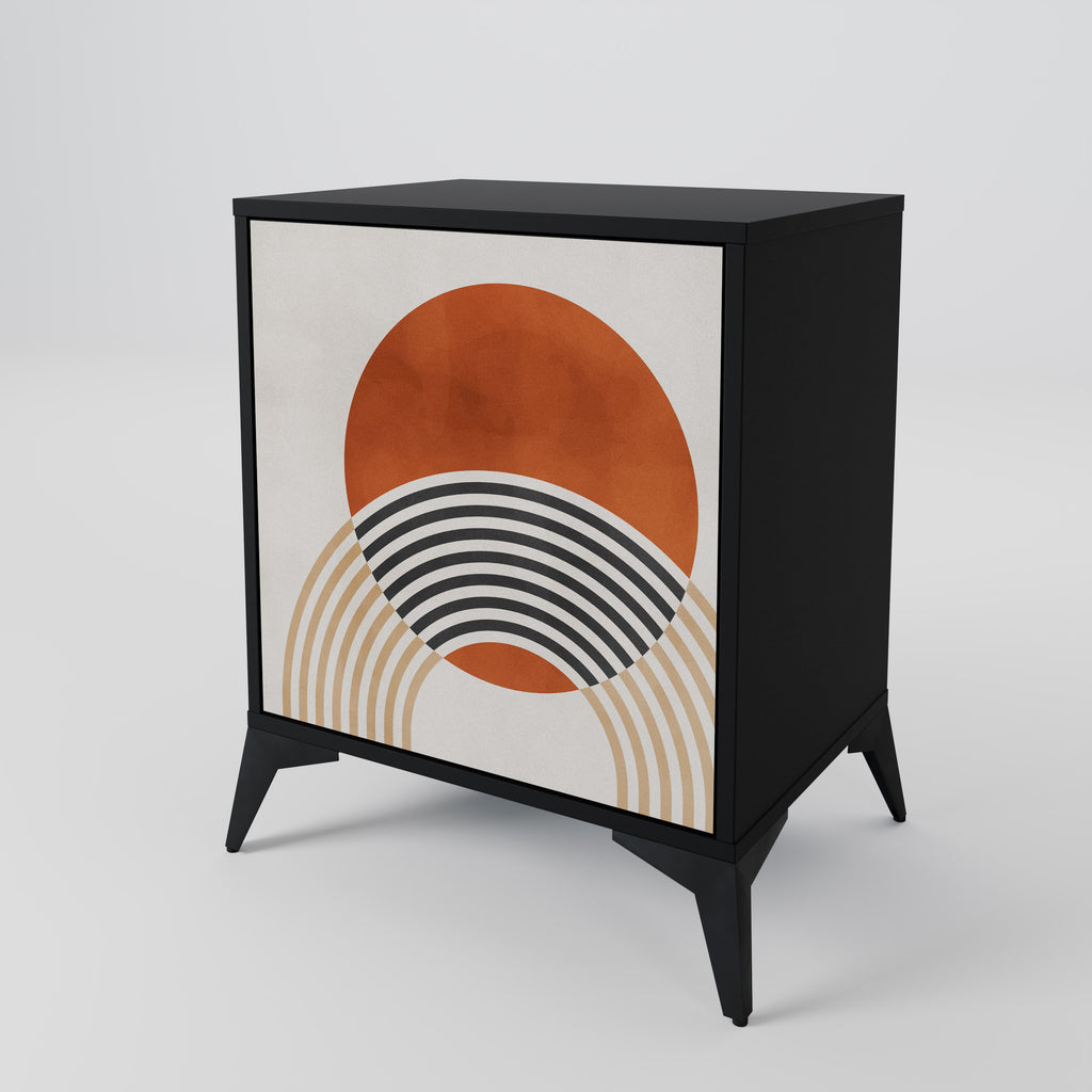 Aparador SPACE AROUND de 1 puerta en acabado negro