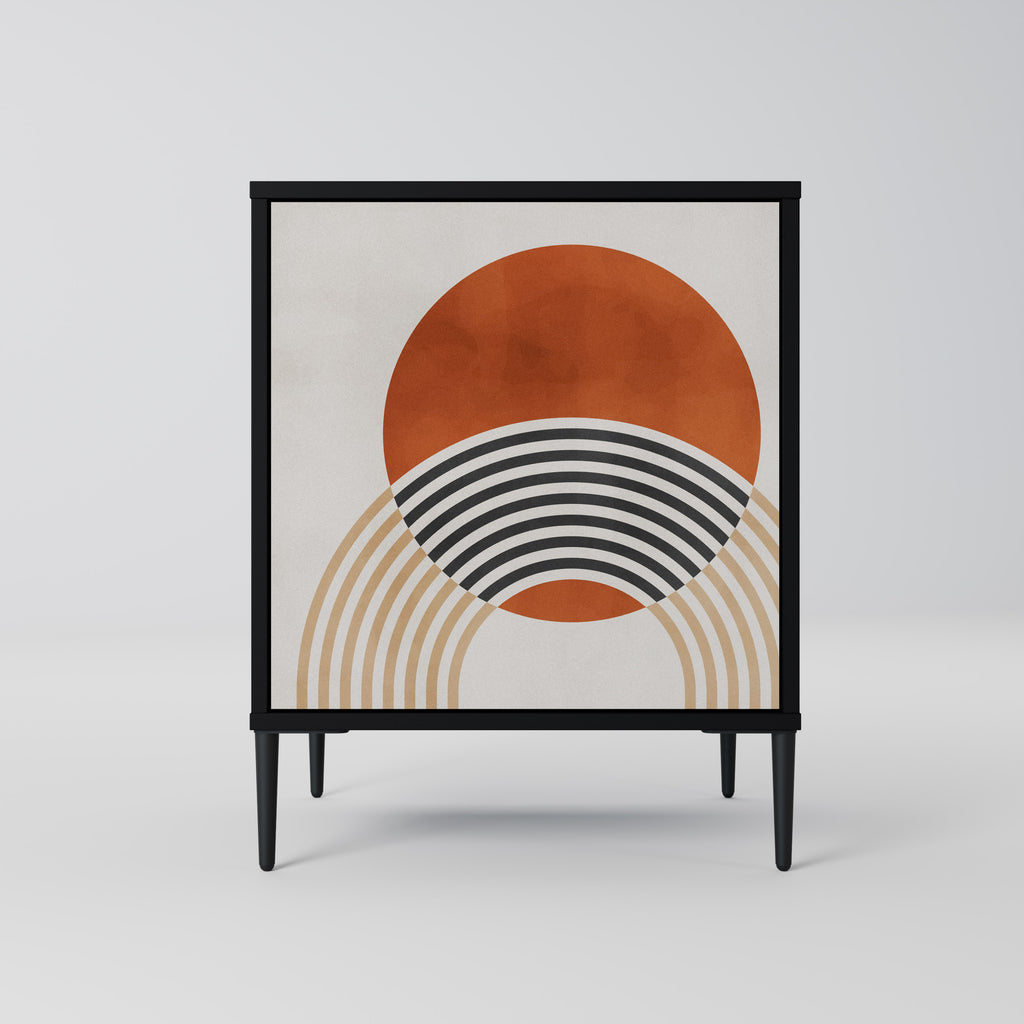 Aparador SPACE AROUND de 1 puerta en acabado negro