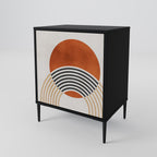 SPACE AROUND Aparador de 1 Puerta en Acabado Negro