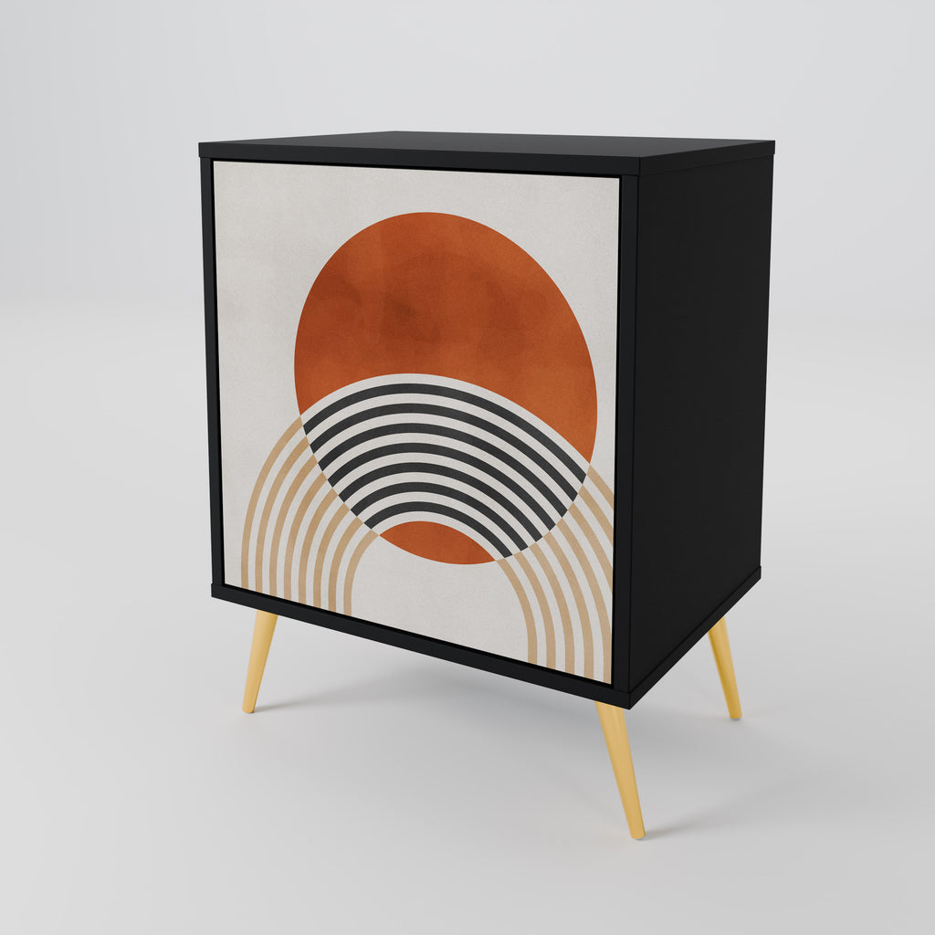 Aparador SPACE AROUND de 1 puerta en acabado negro