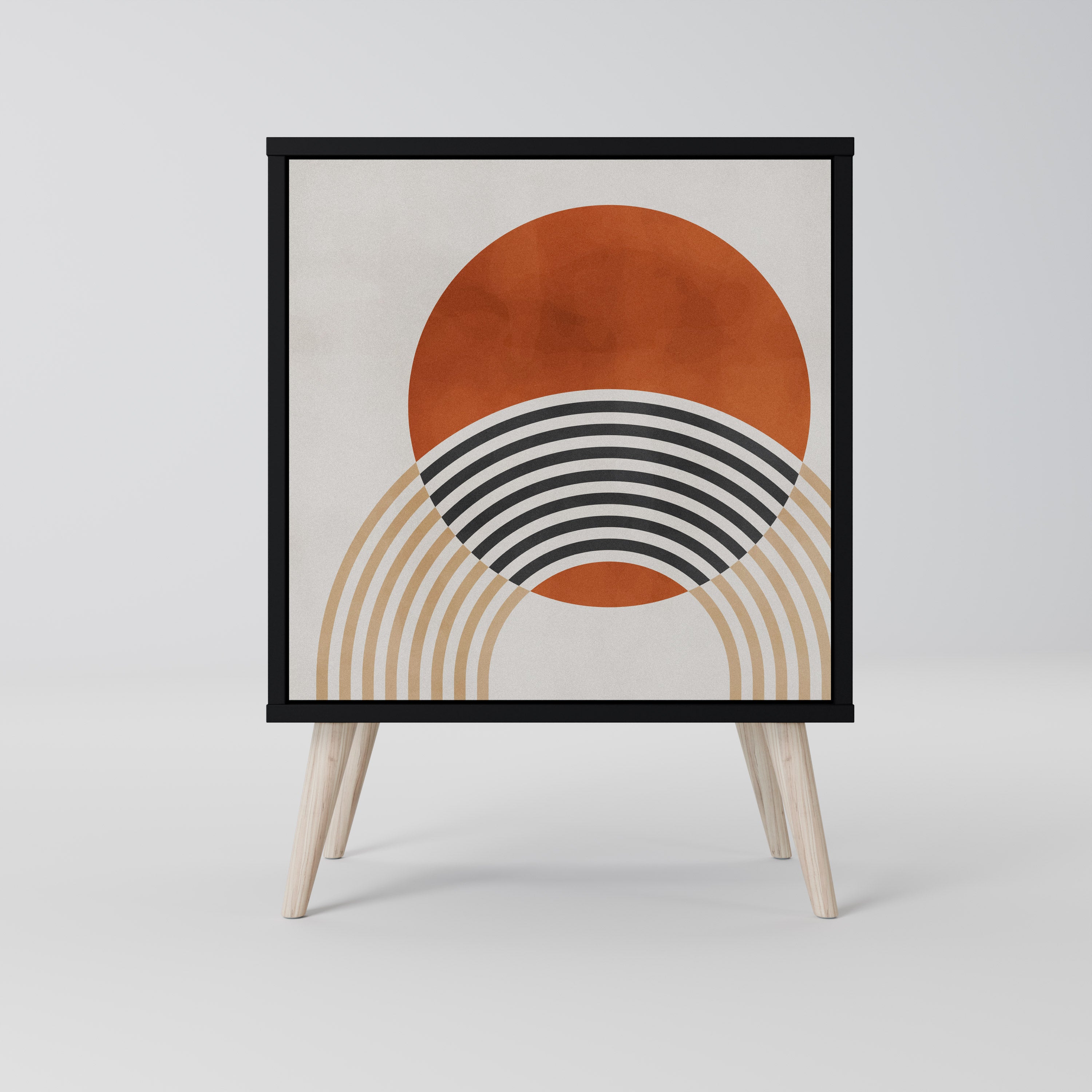 Aparador SPACE AROUND de 1 puerta en acabado negro