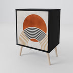 SPACE AROUND Aparador de 1 Puerta en Acabado Negro