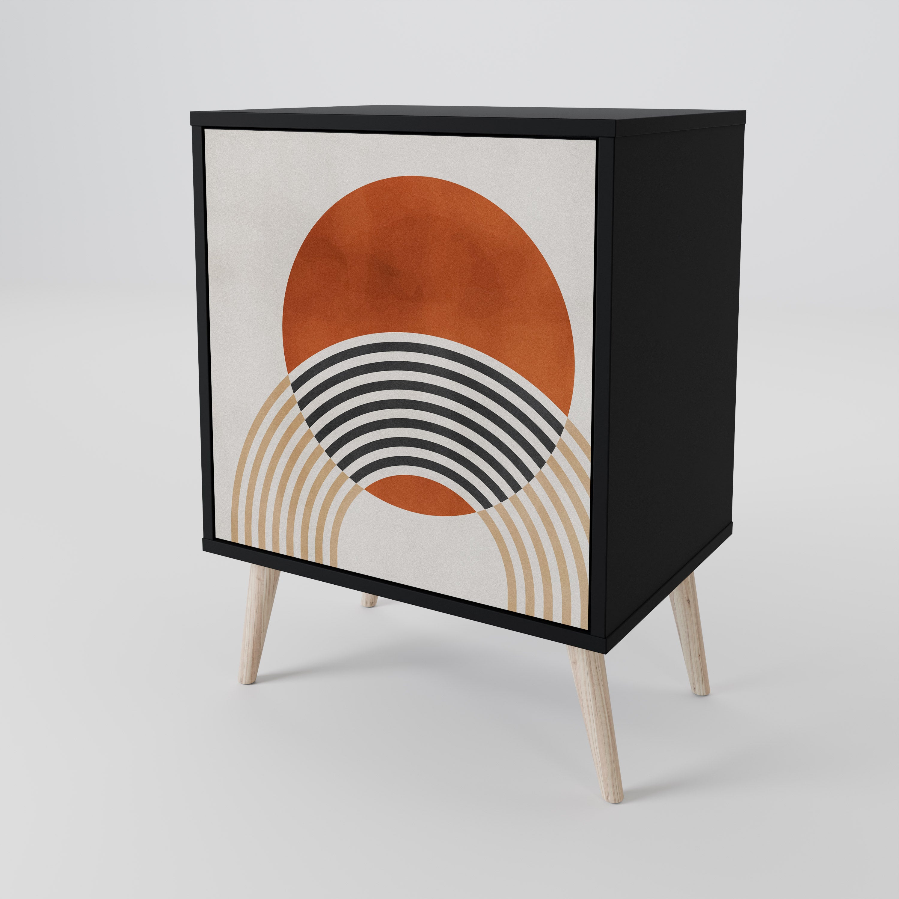 Aparador SPACE AROUND de 1 puerta en acabado negro