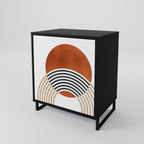 CIRCLE RHYTM 1-Door Sideboard in Black Finish