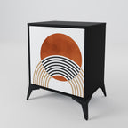 CIRCLE RHYTM 1-Door Sideboard in Black Finish