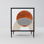 CIRCLE RHYTM 1-Door Sideboard in Black Finish