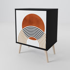 CIRCLE RHYTM 1-Door Sideboard in Black Finish